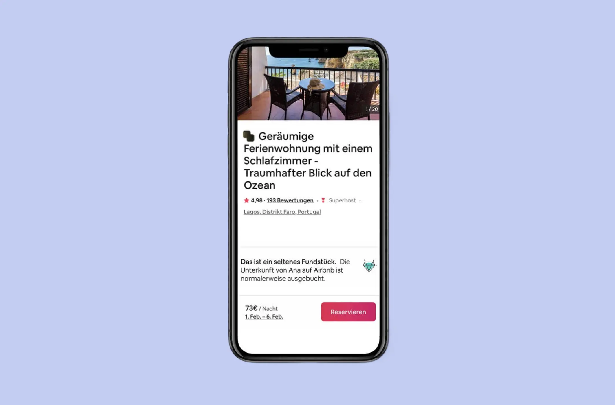 Airbnb Rezension Screenshot Anreiz für den Nutzer