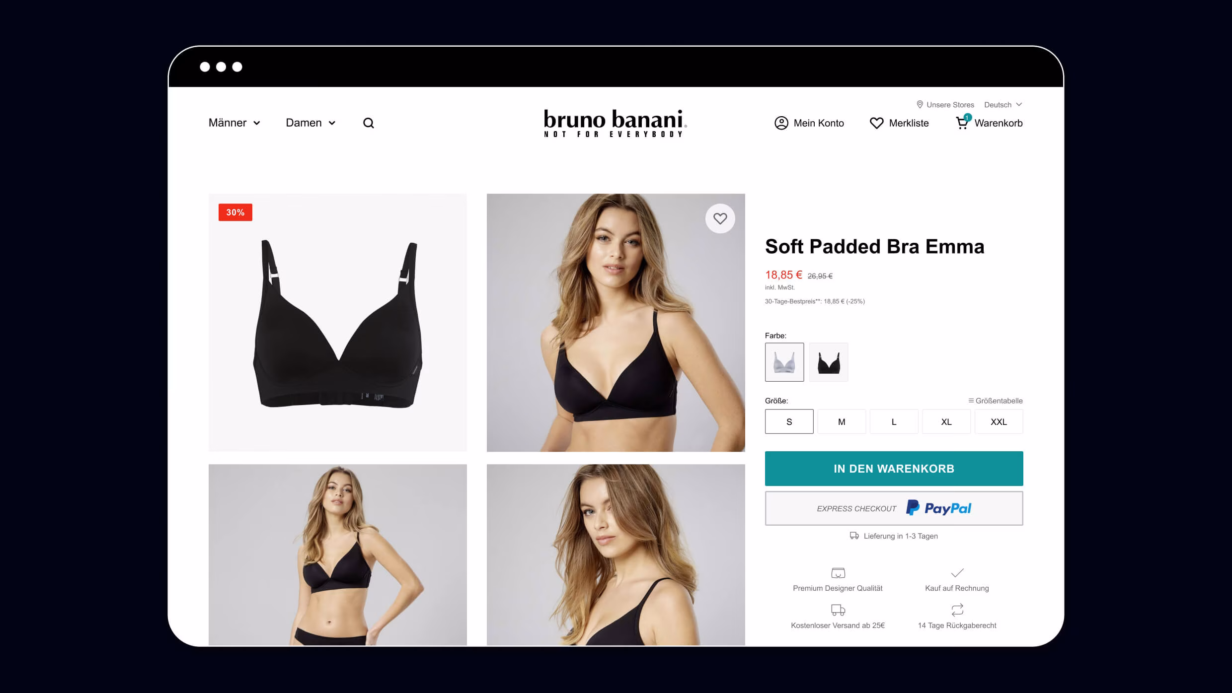 Vorschau der neuen Onlineshop Produktseite