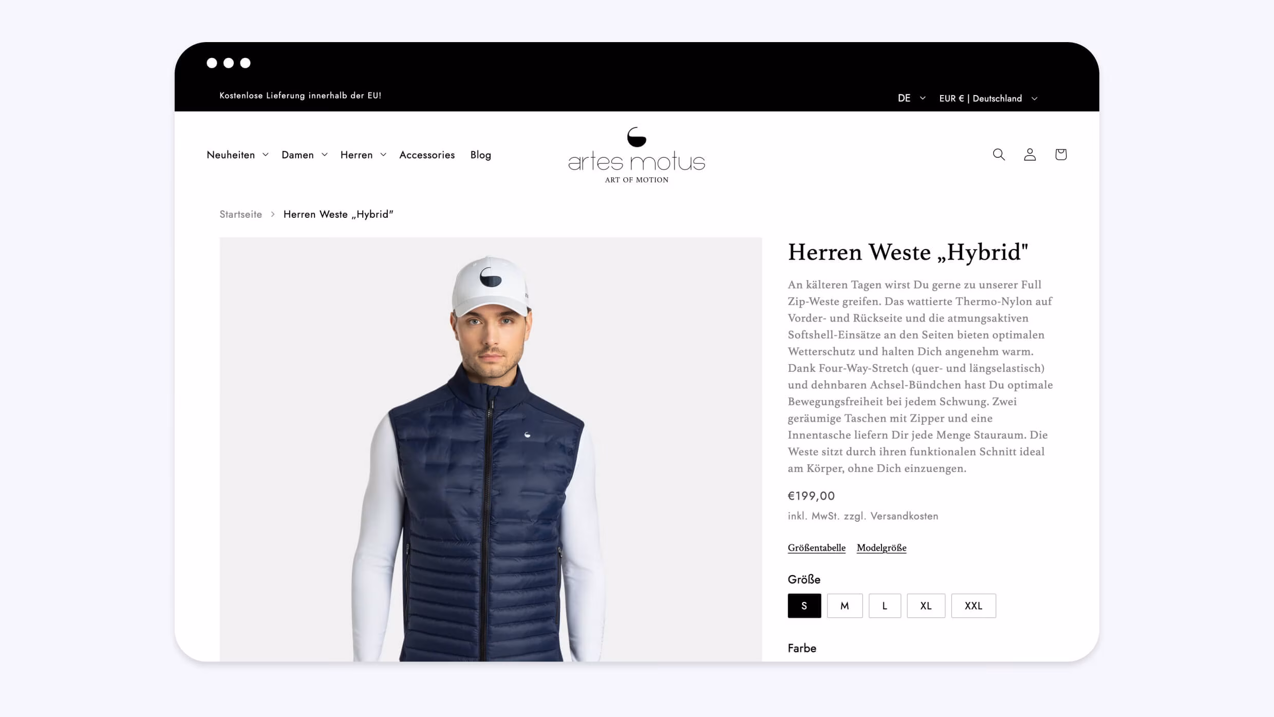 Vorschau der neuen Arte Motus Produktseite