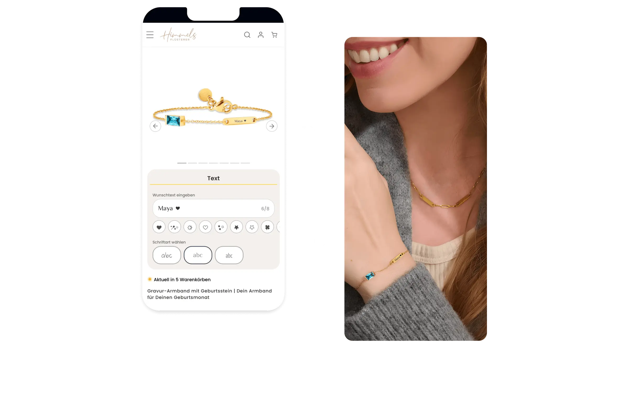 Mockup Produktdetailseite Himmelsflüsterer
