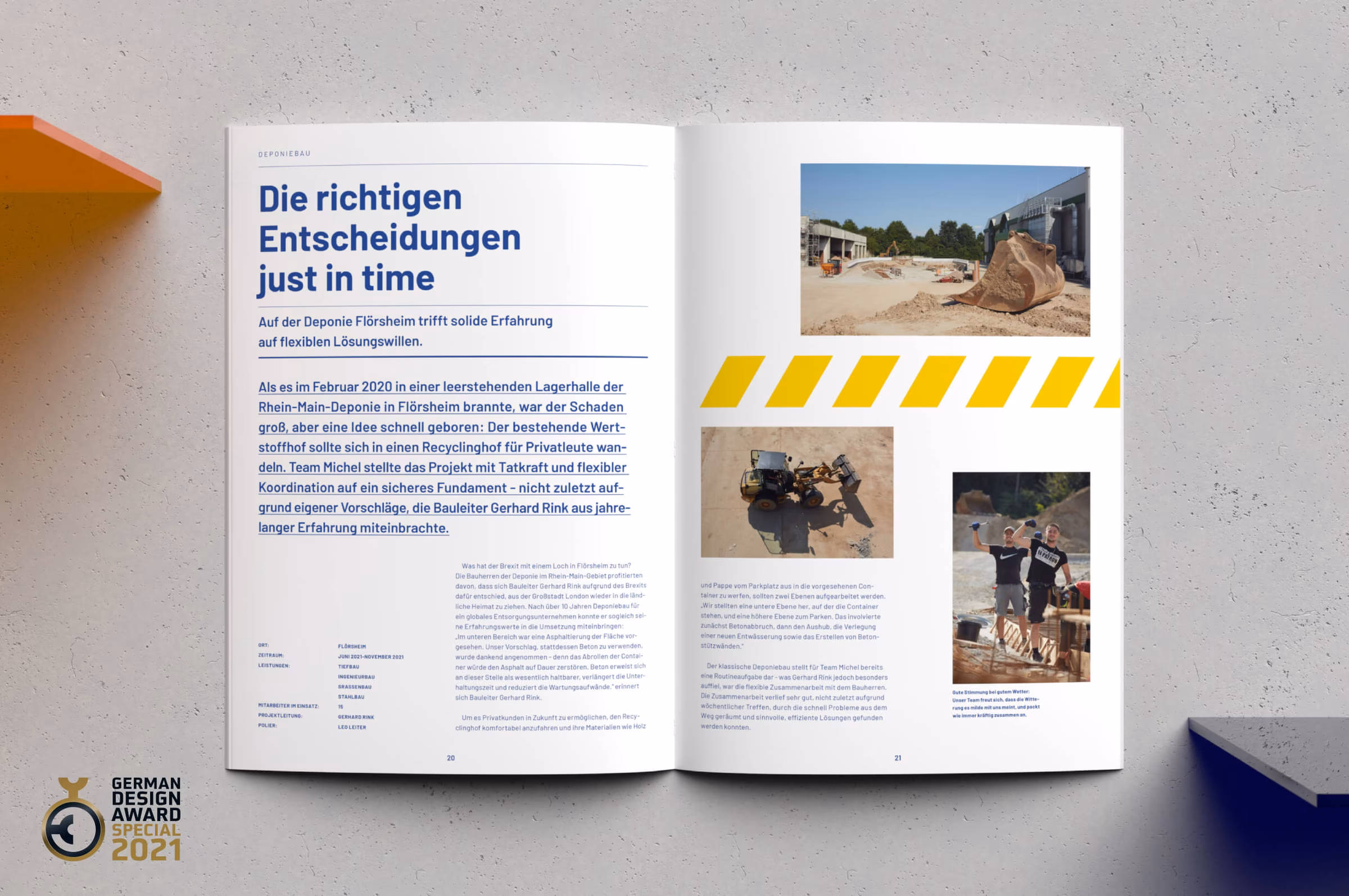 Einblick in das Michel Bau Magazin Gewinner des German Design Award Gold 2019