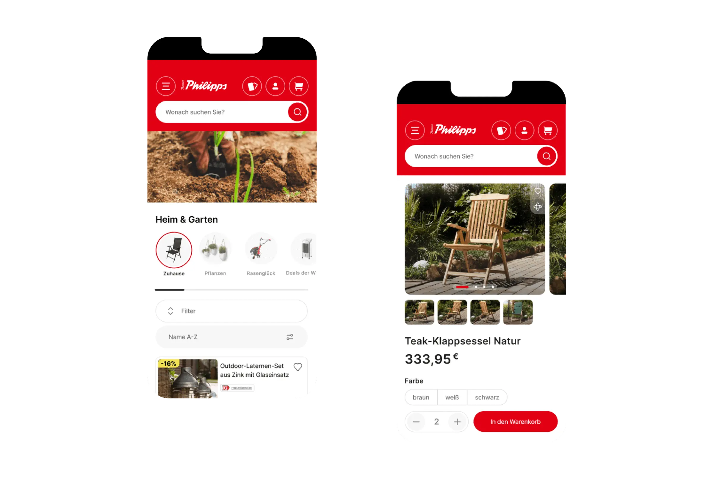 Kategorieseite und Produktseite Thomas Philipps Shopware