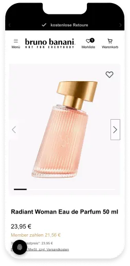 Mobile Mockup Bruno Banani