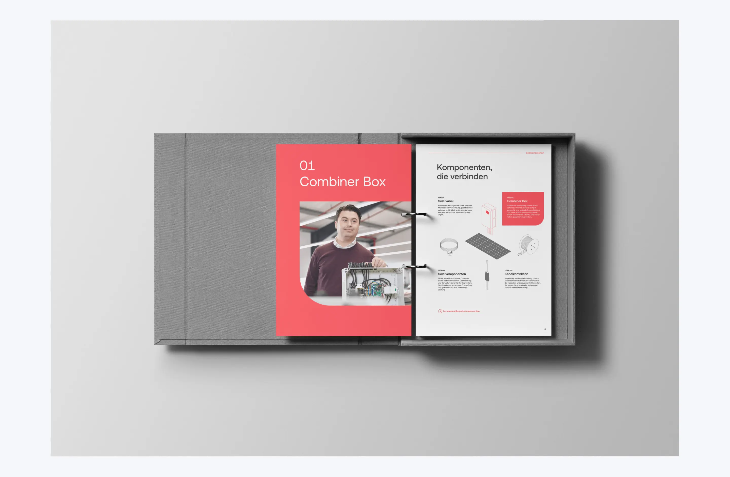 Corporate Design Produktmappe Illustration HIS Case Study