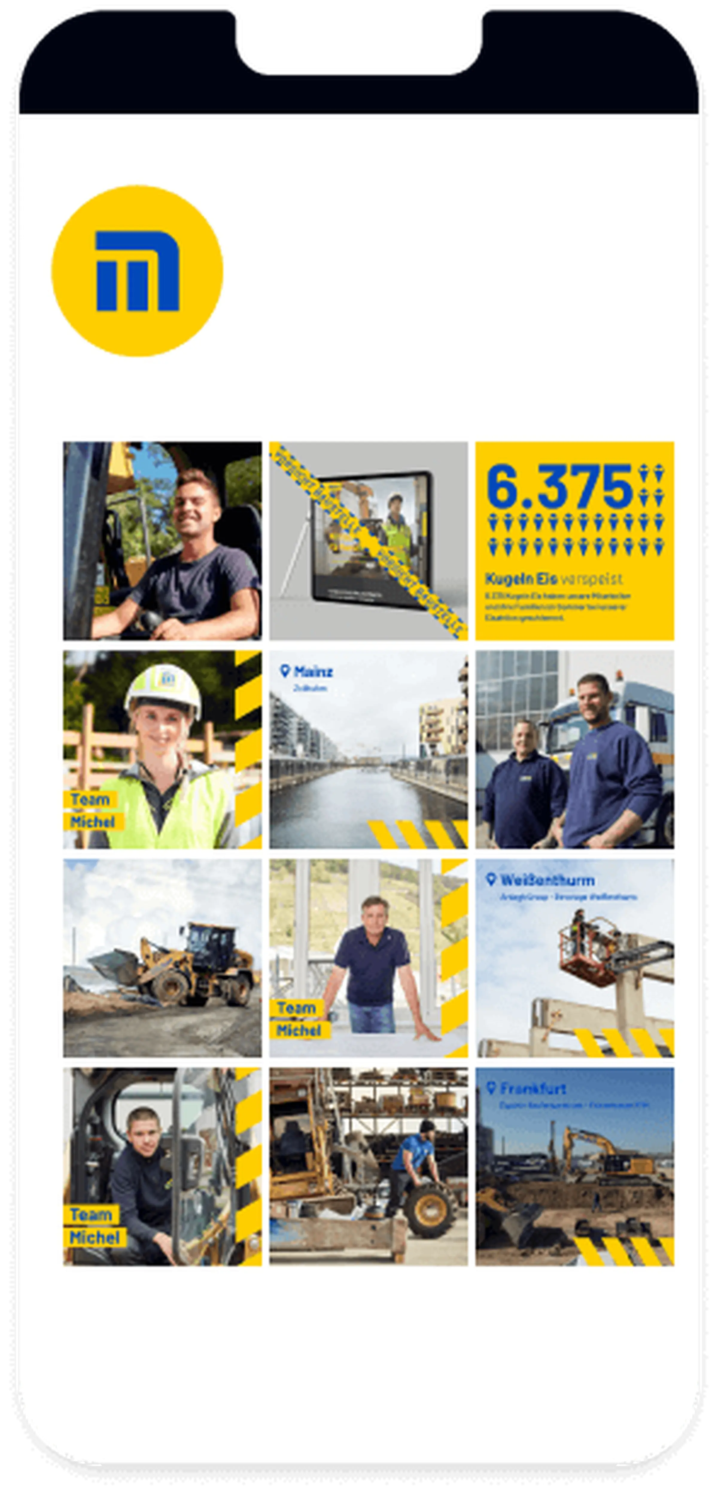 Instagram Social Media Kanal von Michel Bau