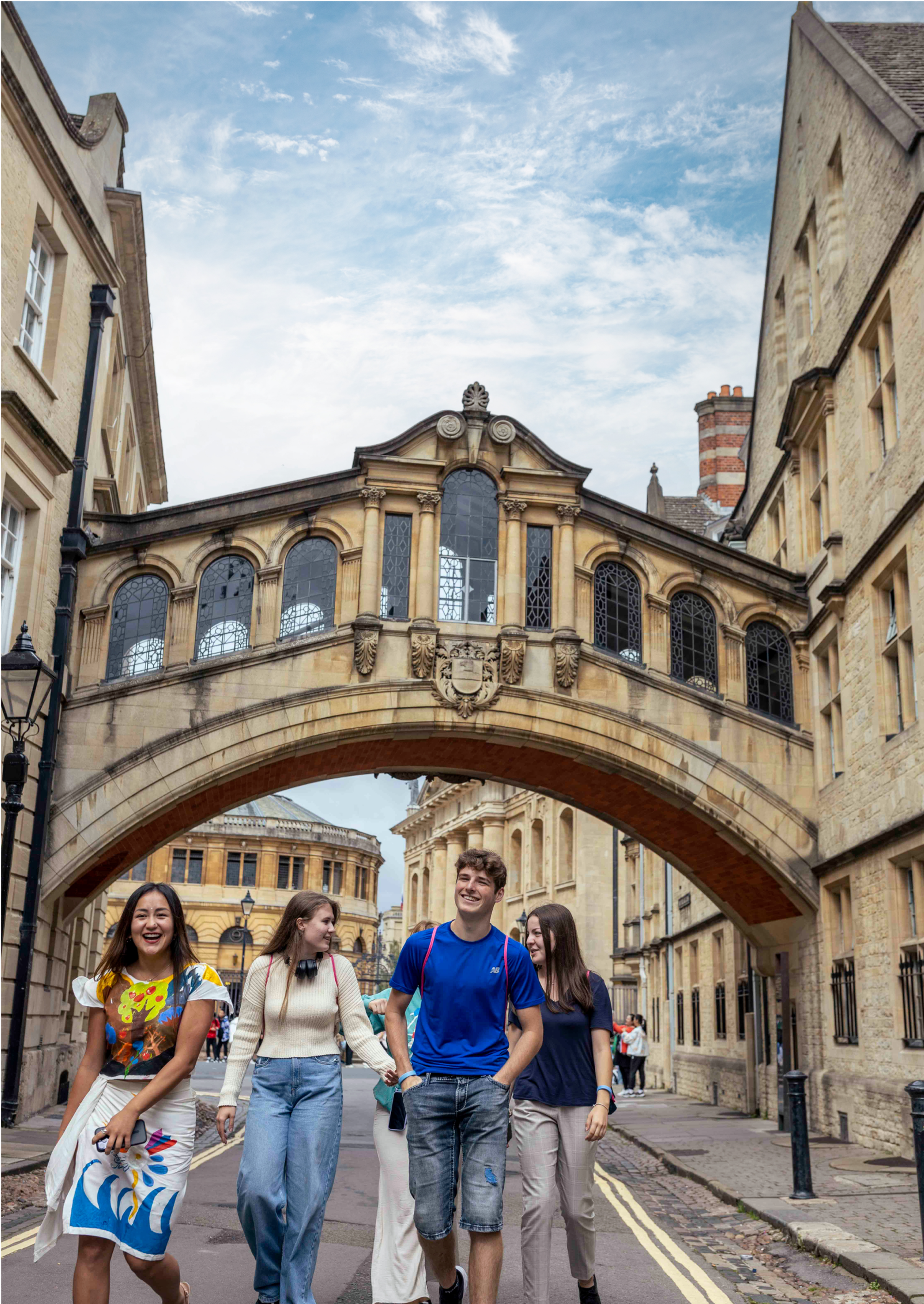 Students In front of Bridge of Sighs