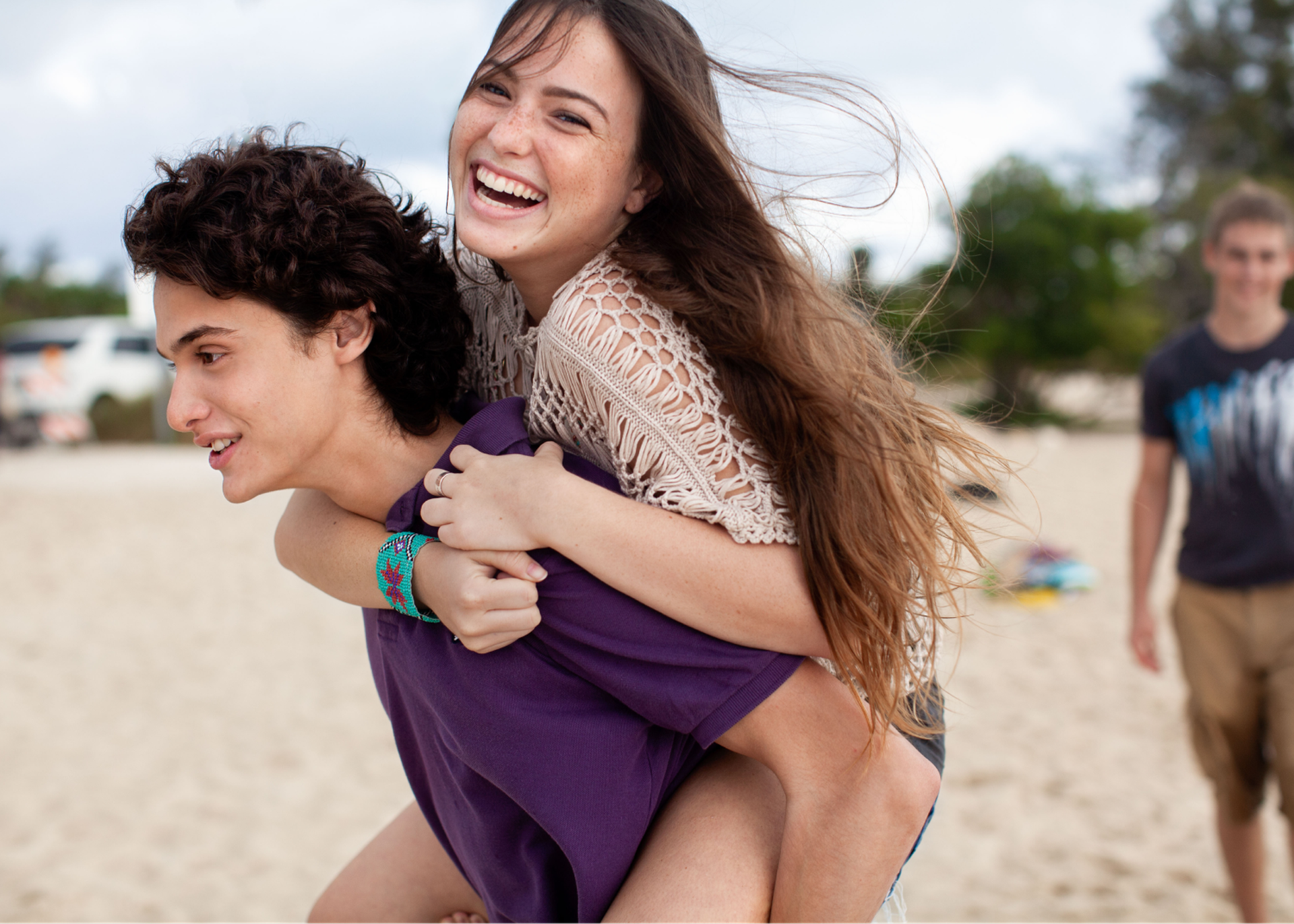Students Enjoying Near Beach