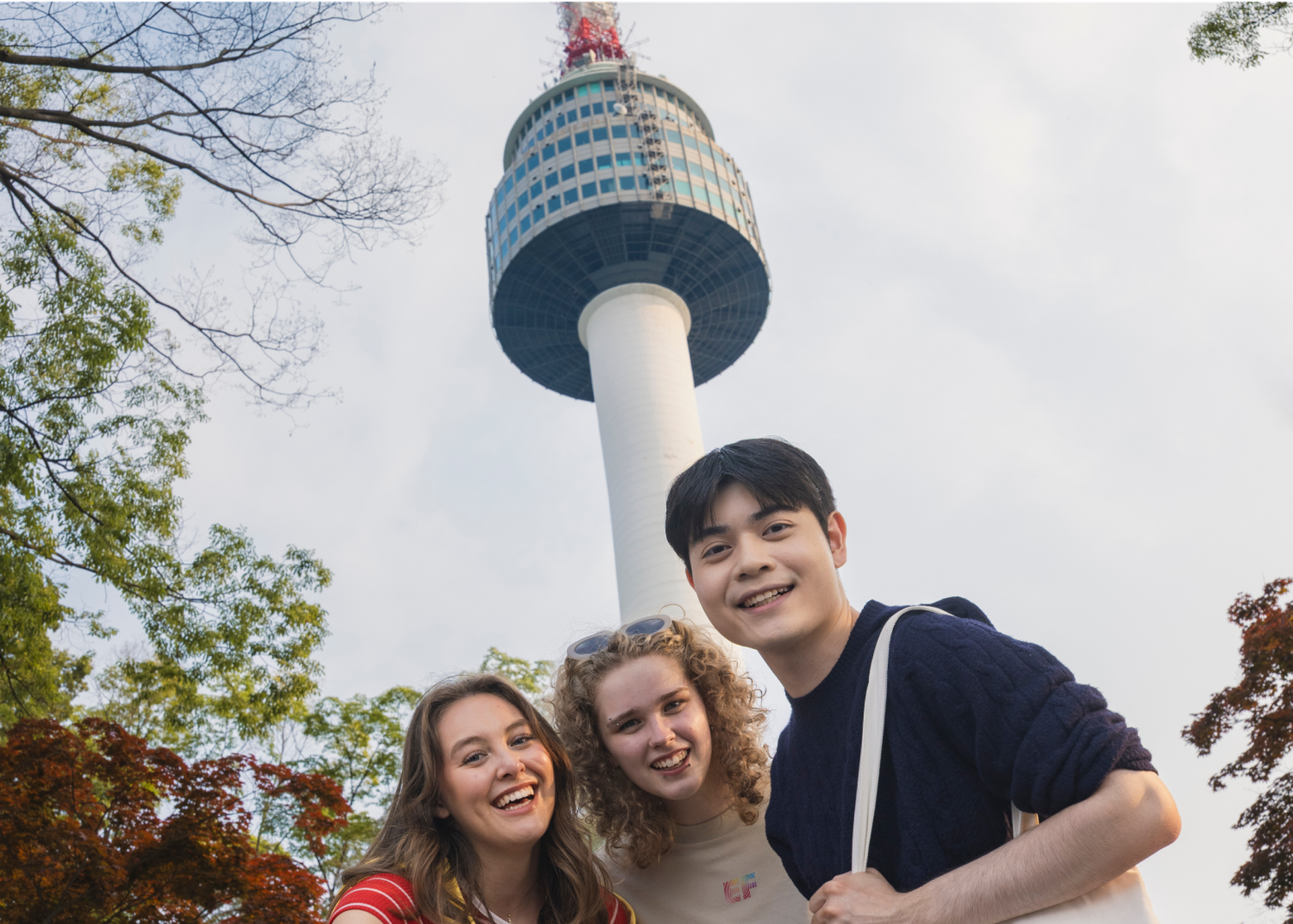Students Near N Seoul Tower