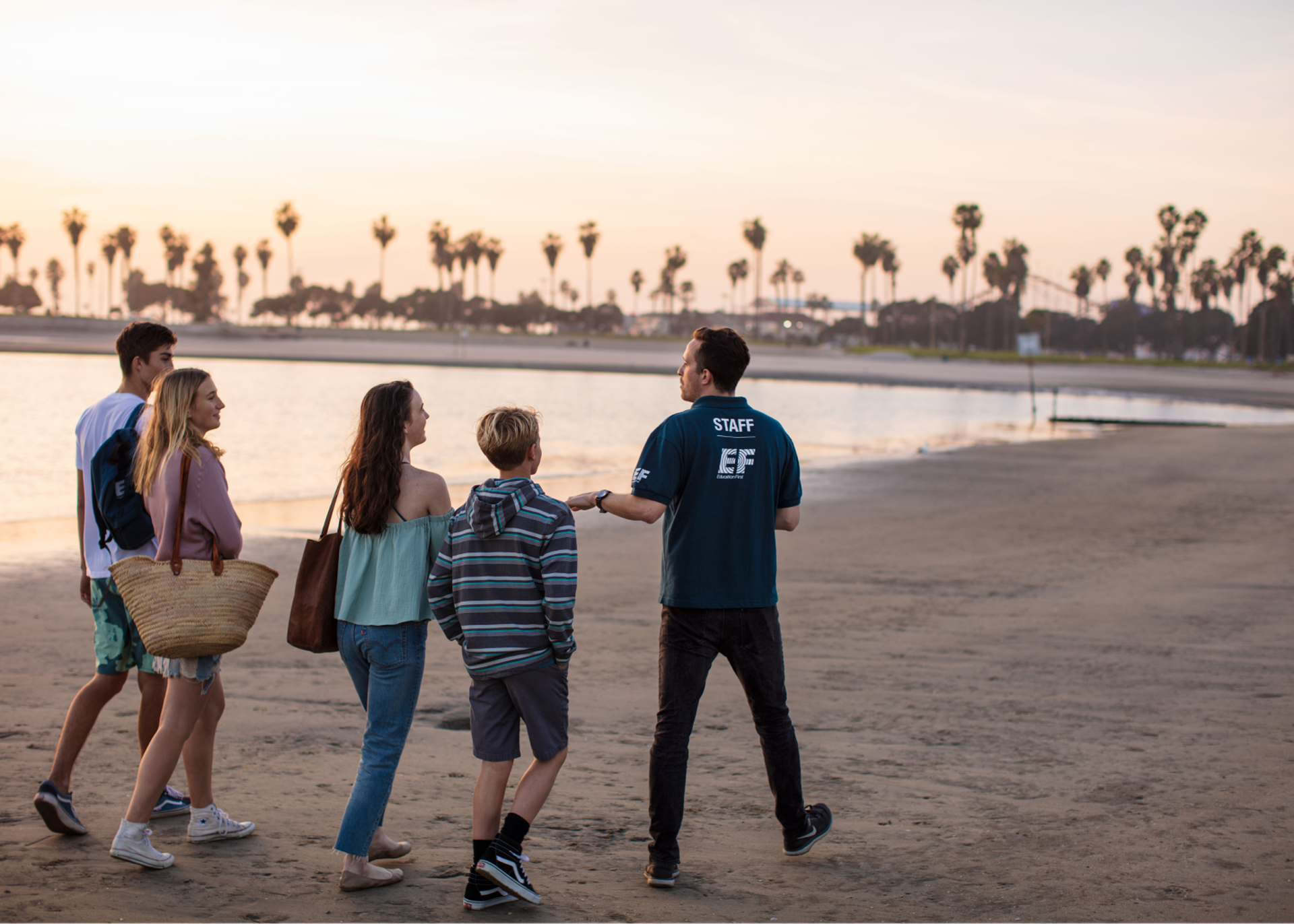 Students At Beach