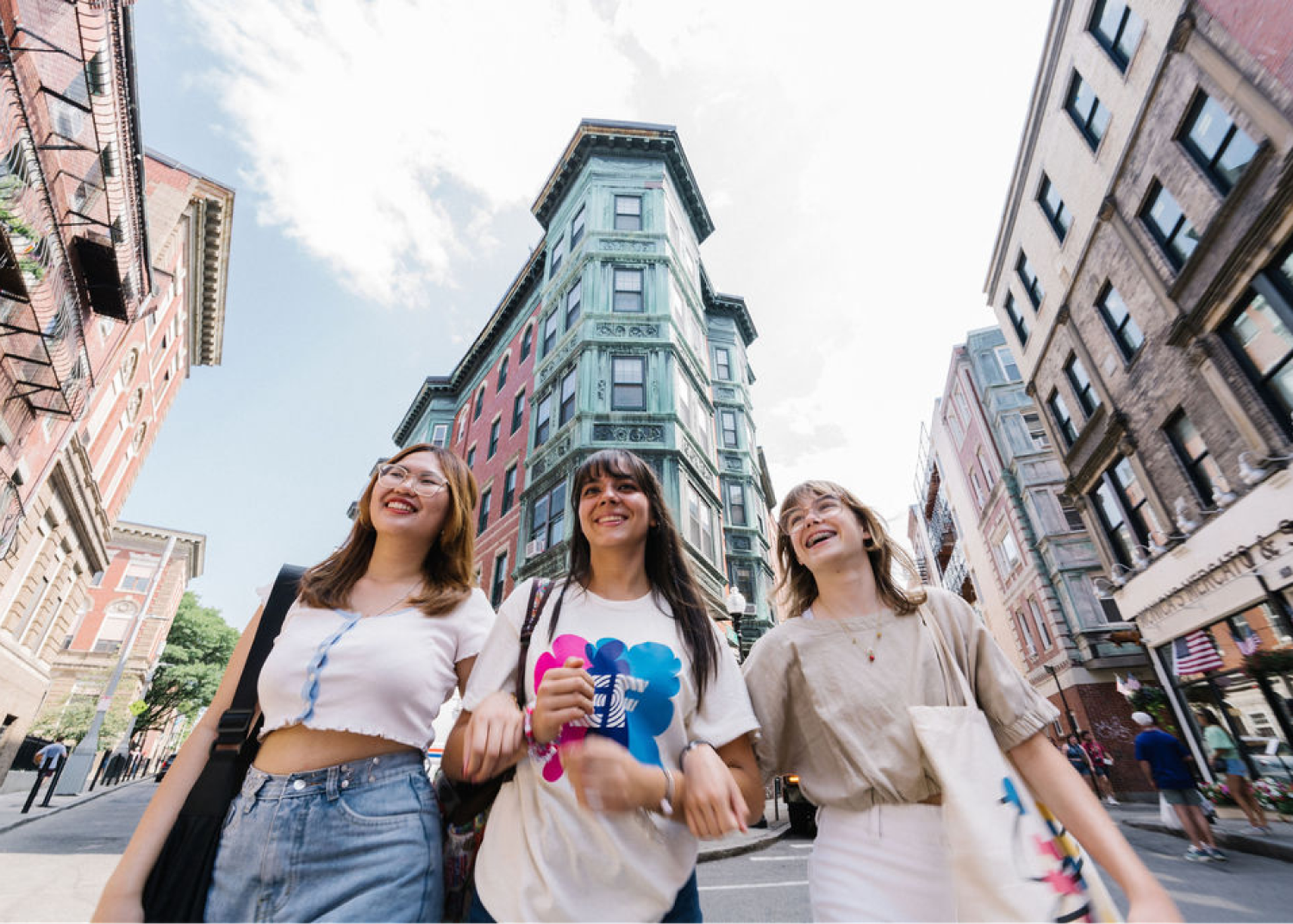 Students Walking In City Walk