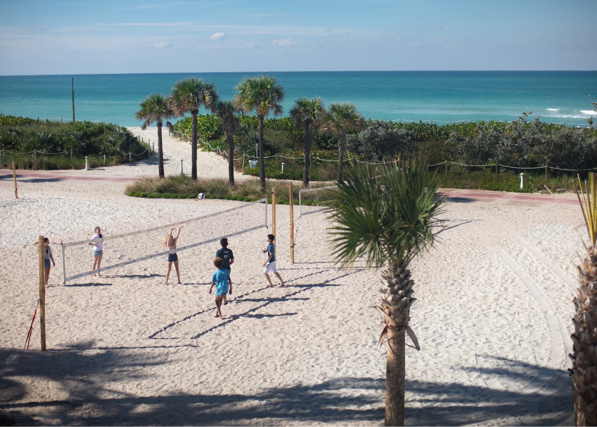 Students Playing Volleyball