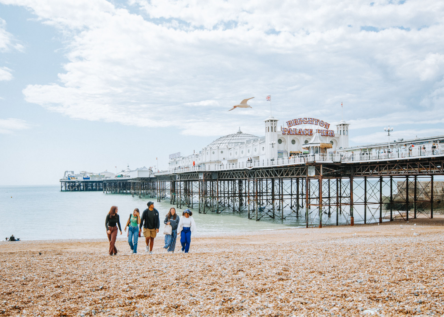 Students at Brighton Palace Pier