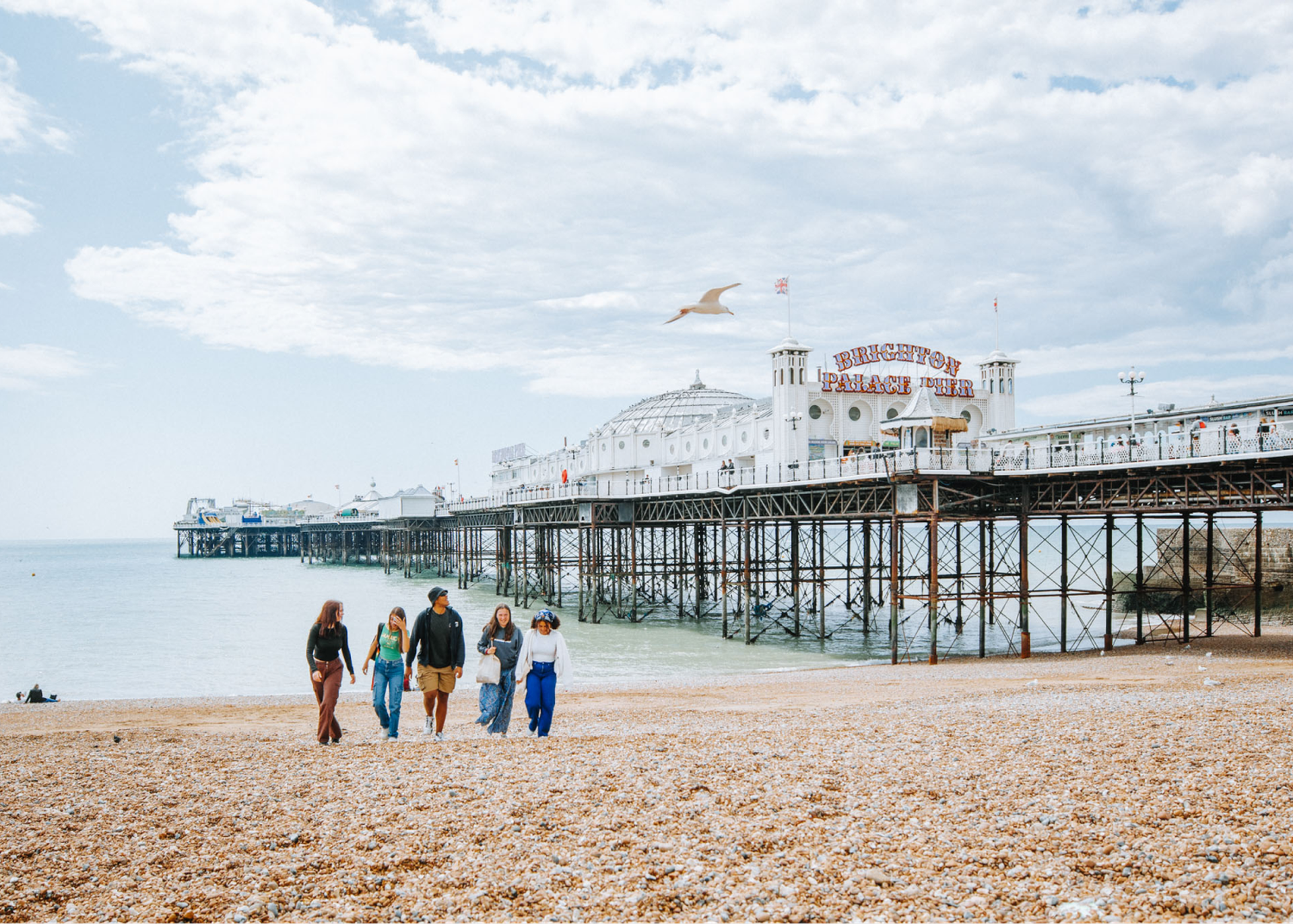 Students at Brighton Palace Pier