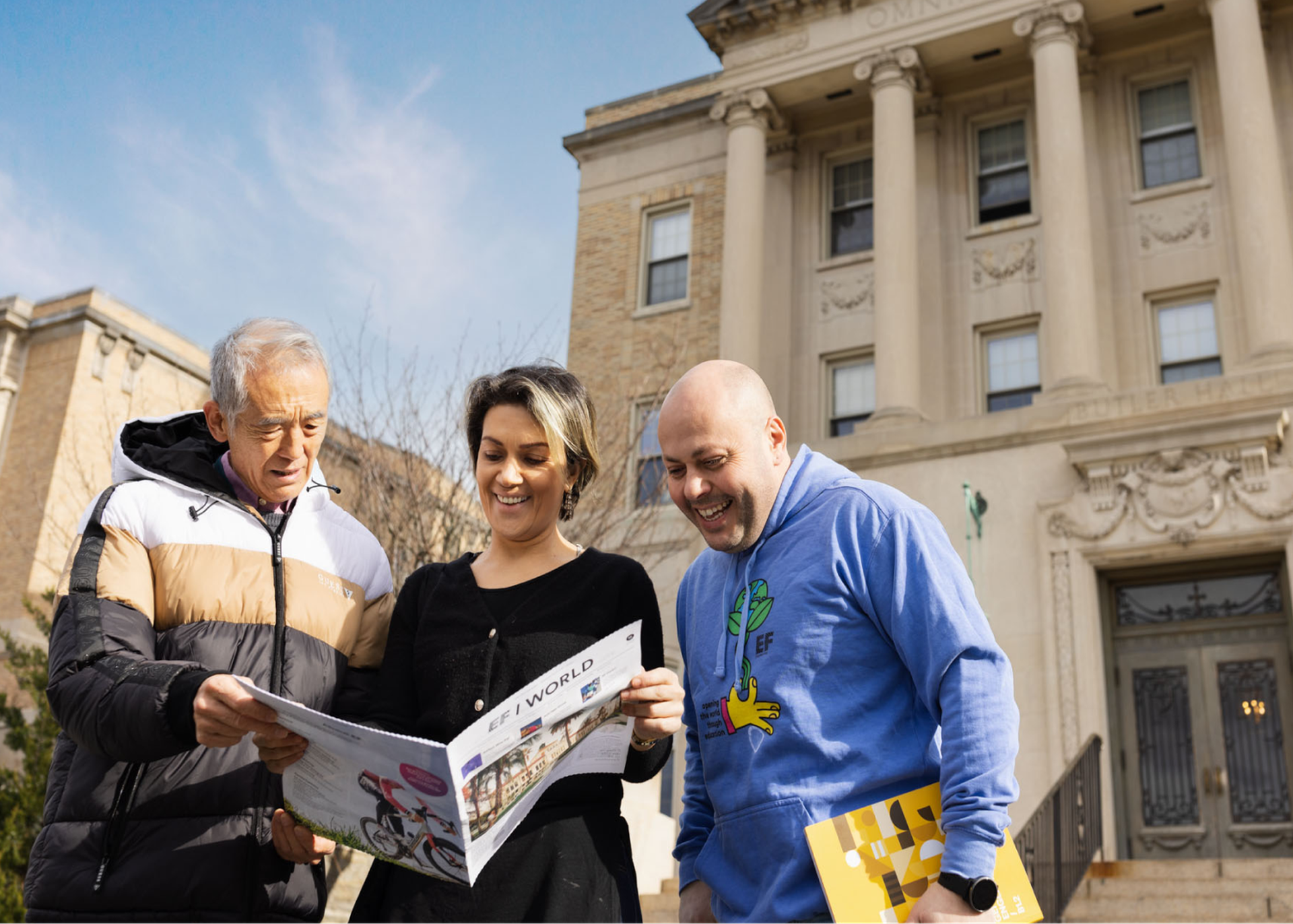 Students Reading EF Magazine