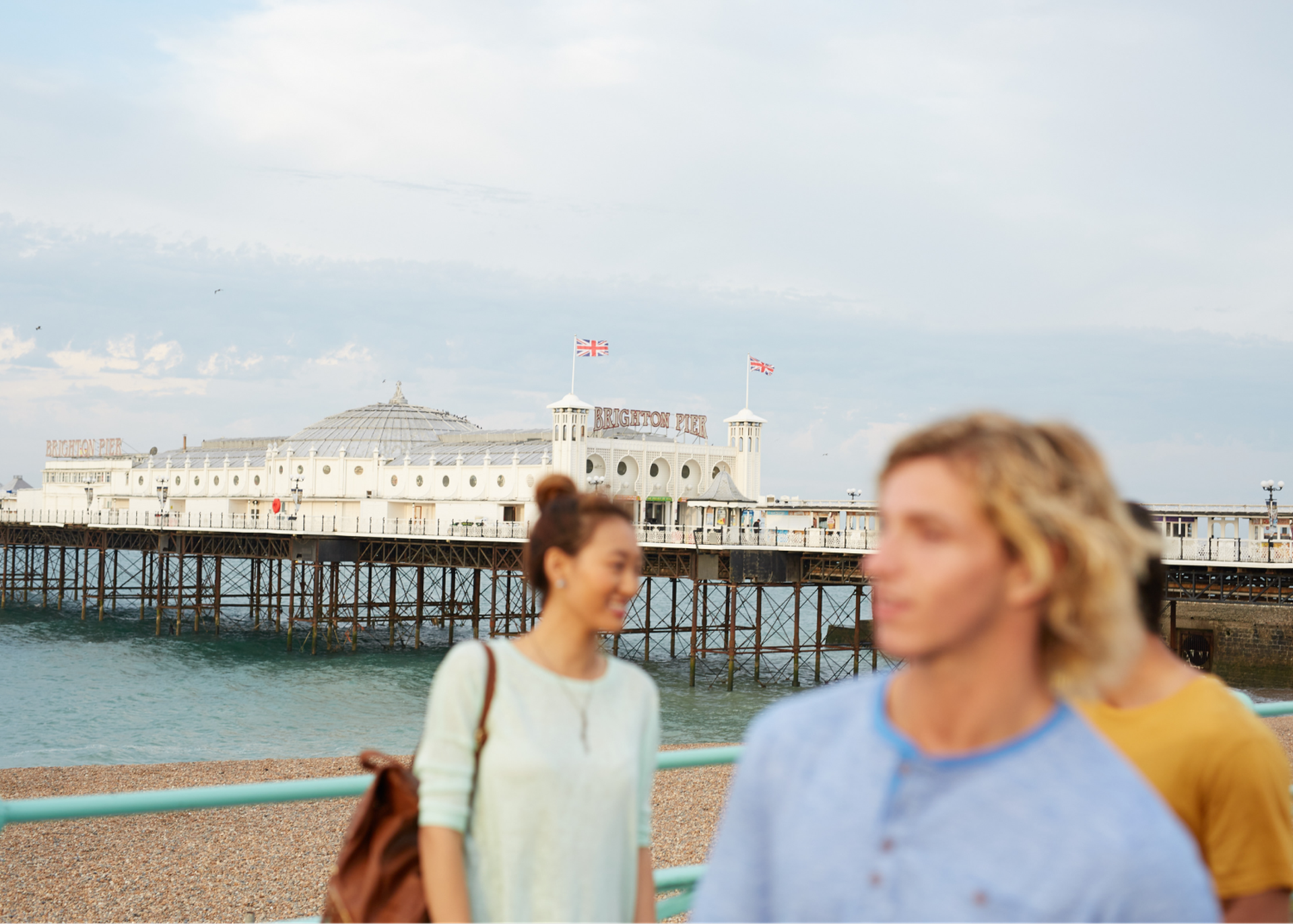 Students Near Brighton Palace Pier