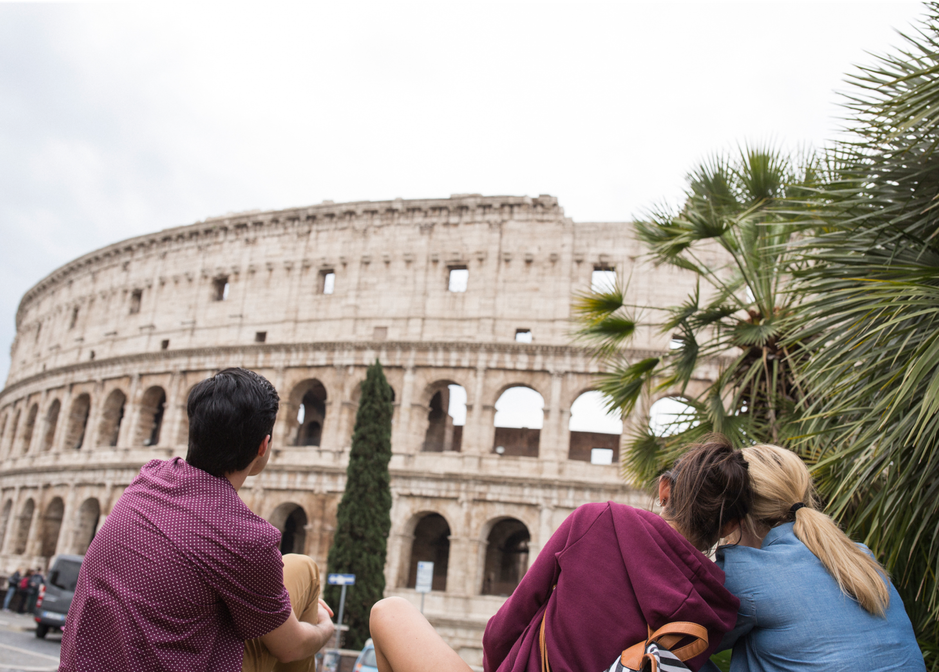 Students Sightseeing Colosseum