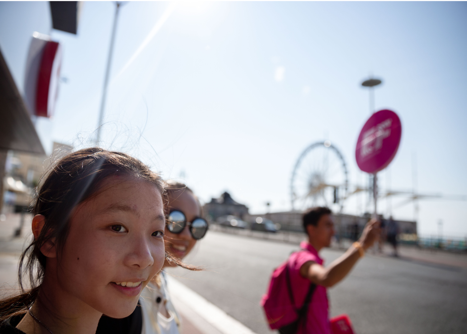 Students Near Brighton Palace Pier