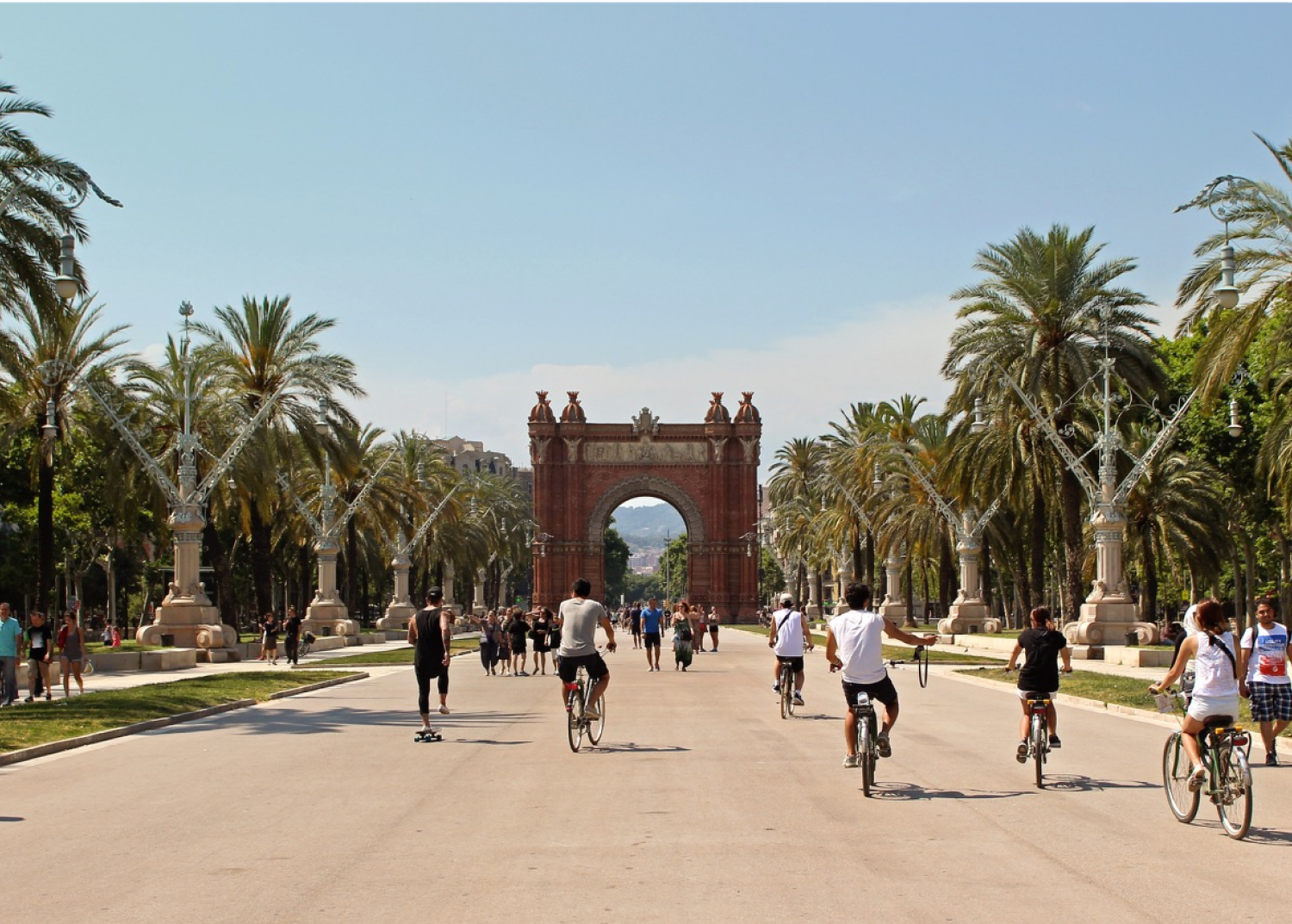 Cycling At Arco De Triunfo De Barcelona