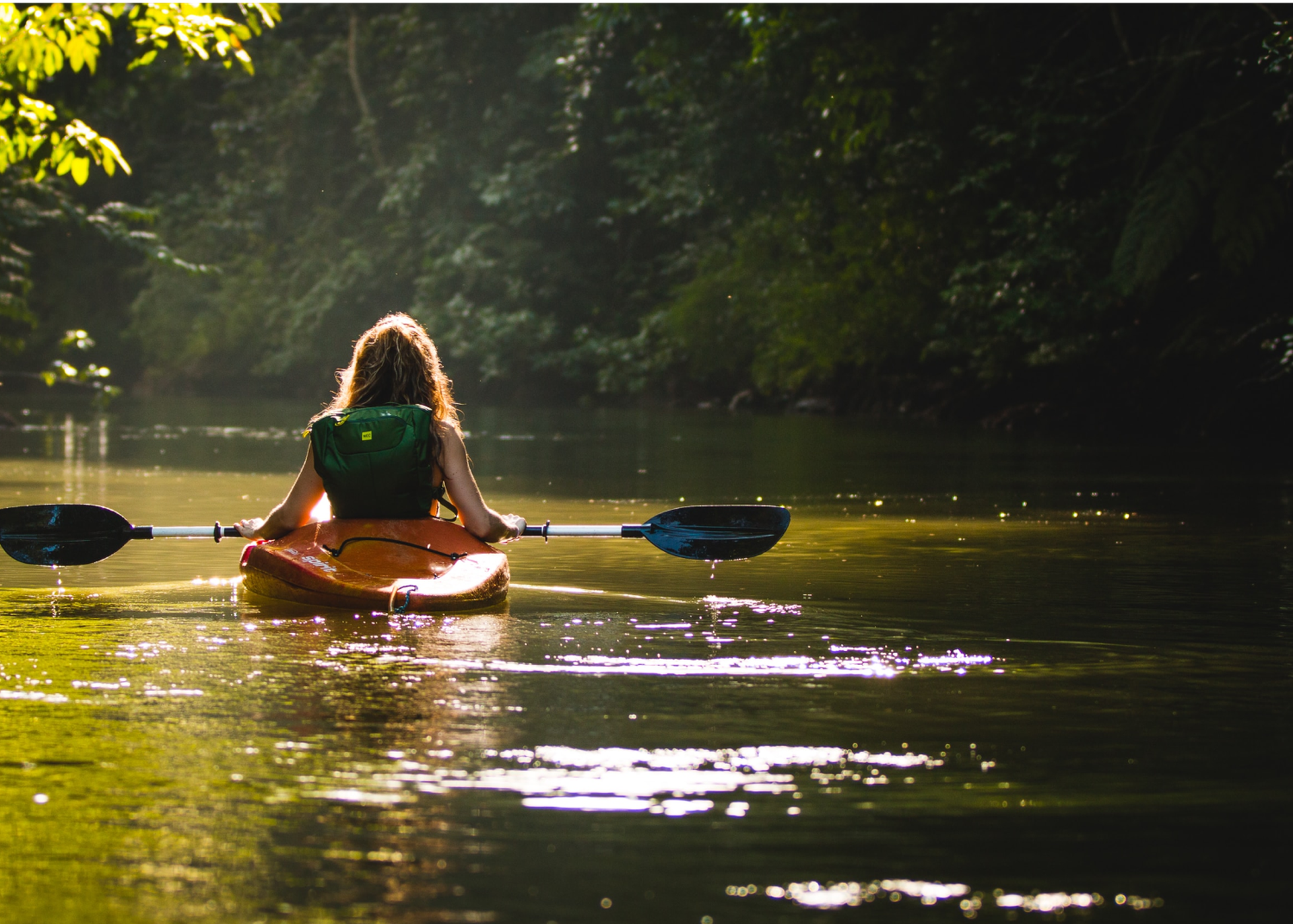 Student Kayaking In River