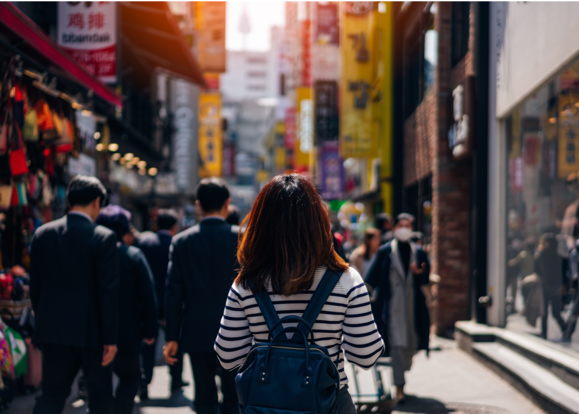 Étudiant dans la rue de Séoul