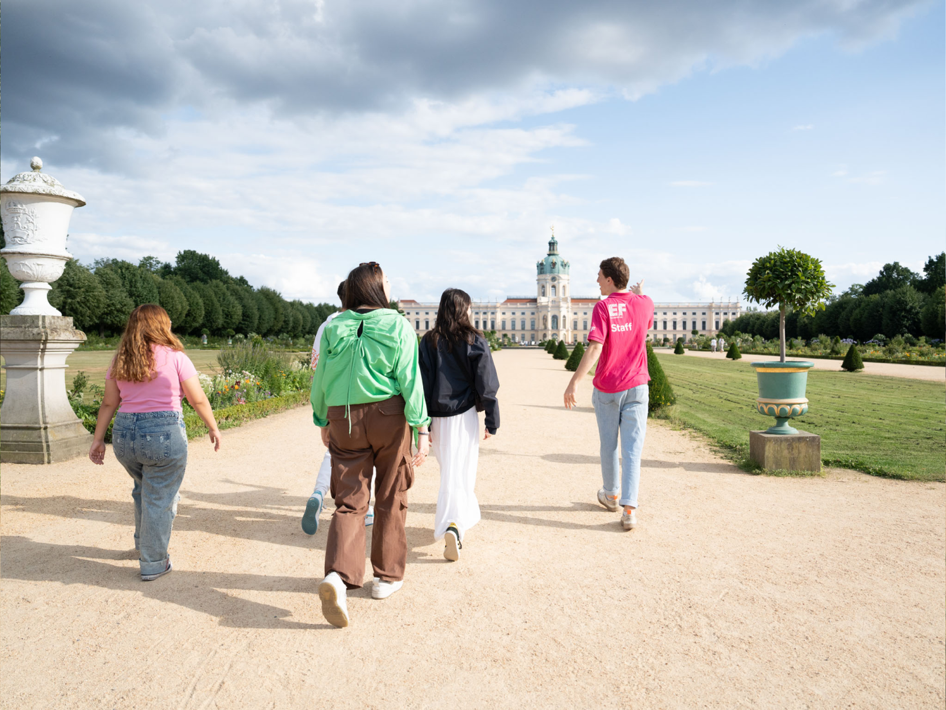 Students Sightseeing With Staff