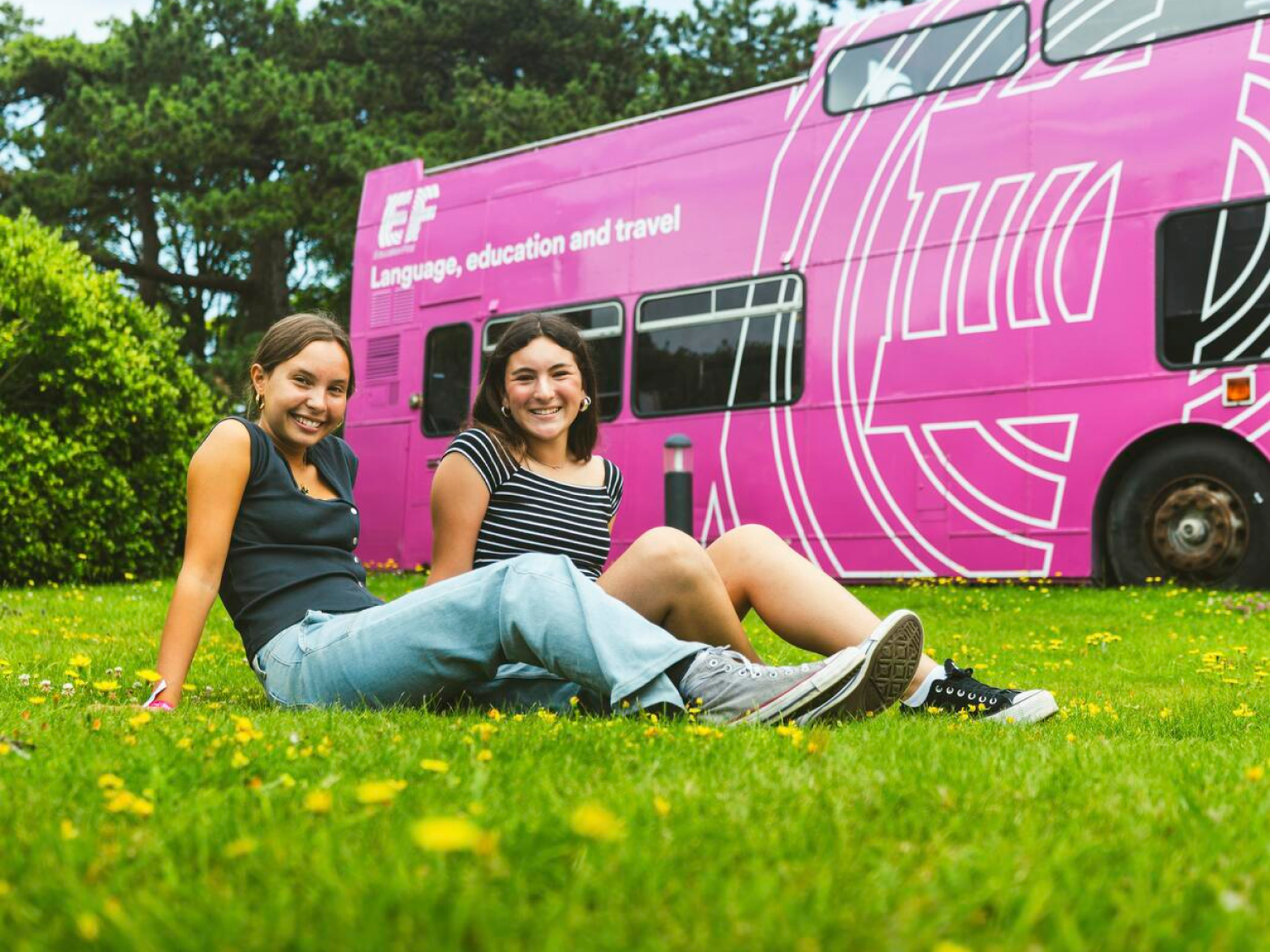 Students Sitting In Lawn