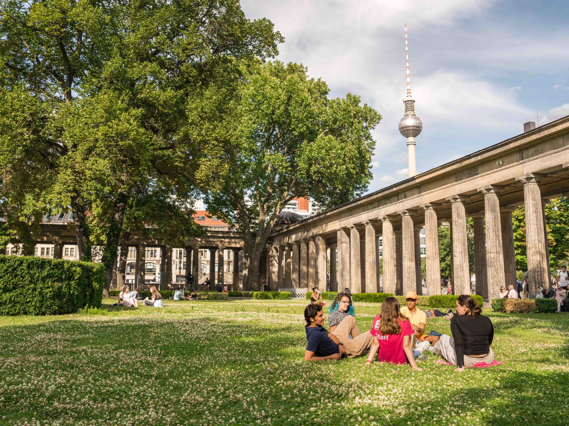 Students Sitting In Lawn