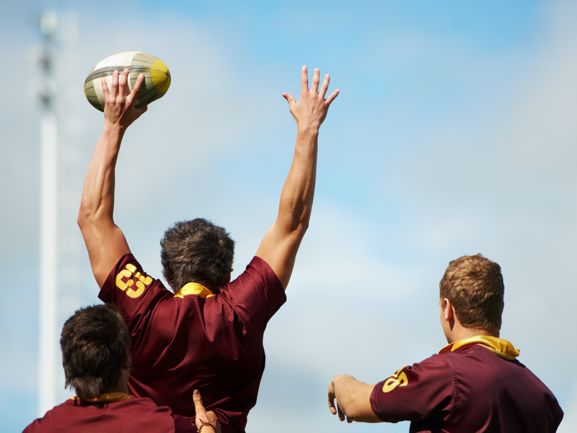 Students Playing Rugby