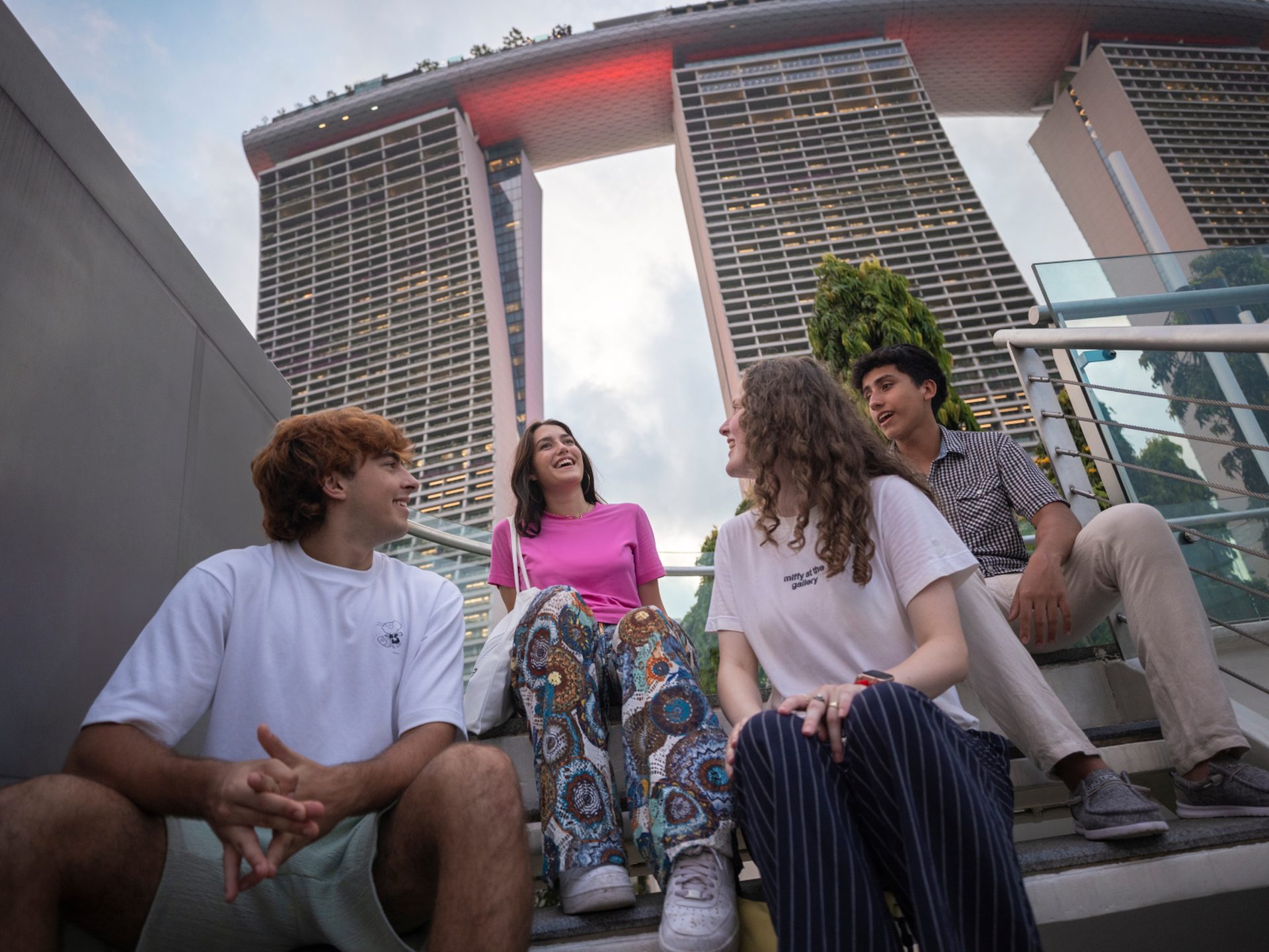 Students Near Marina Bay