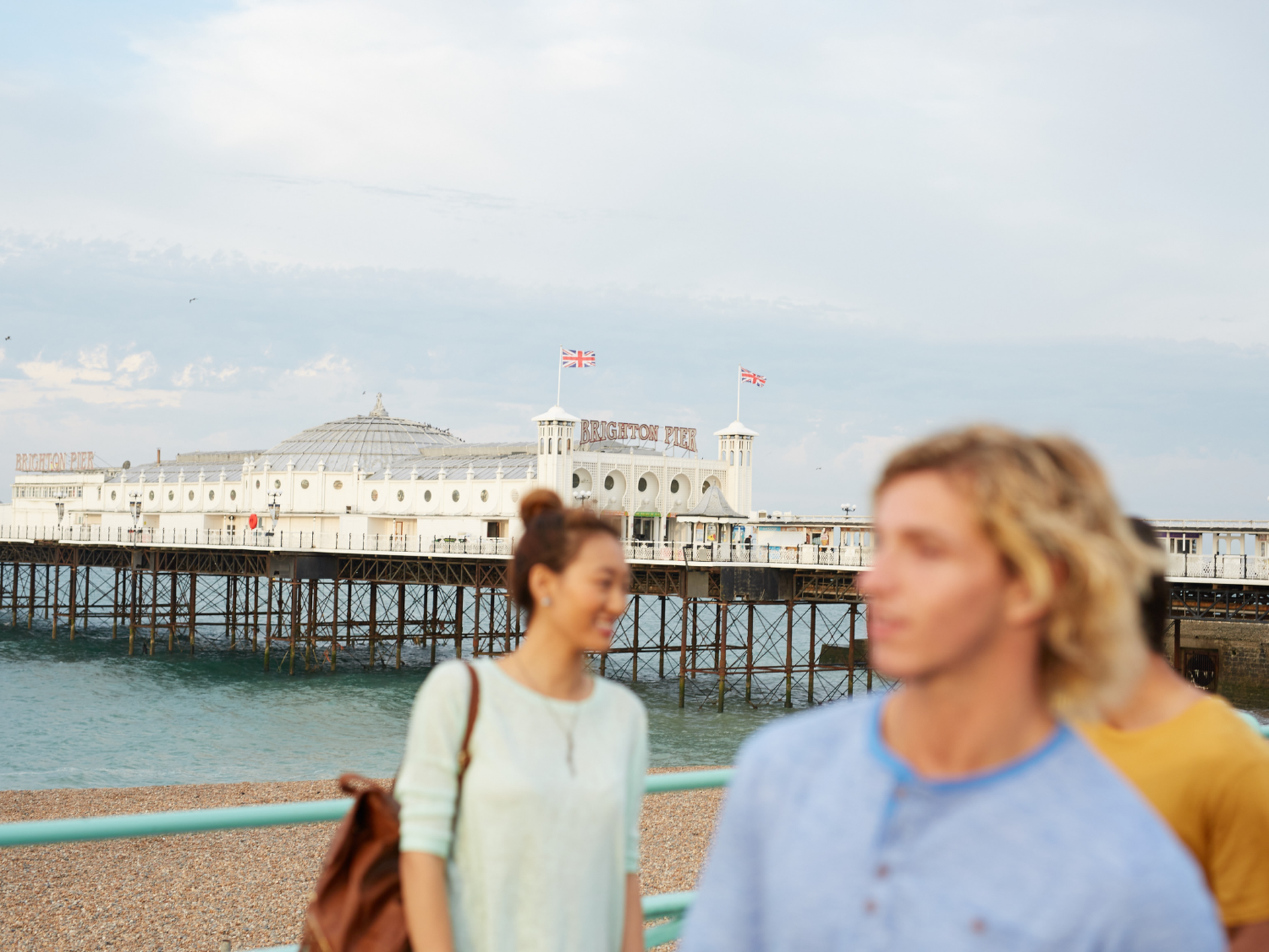 Students Near Brighton Palace Pier