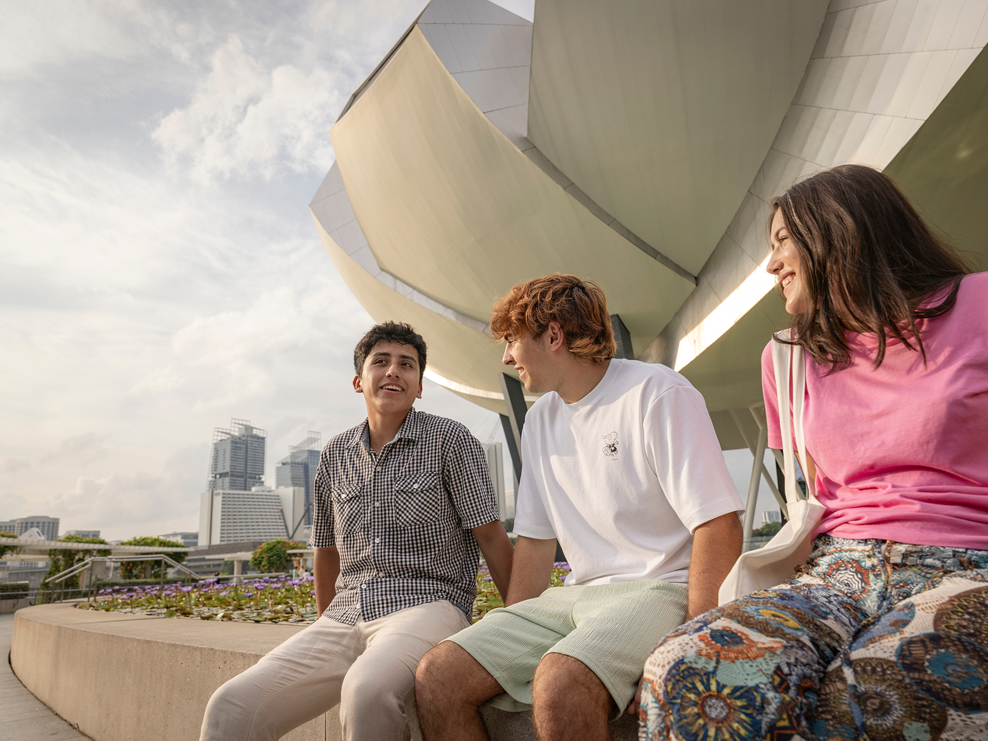 Student Near Art Science Museum