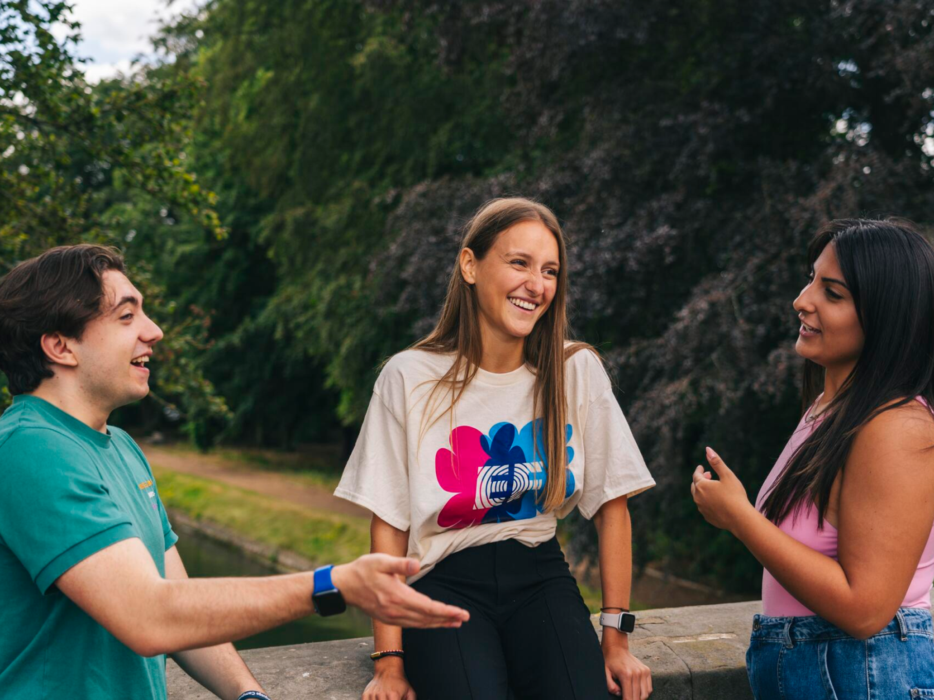 Happy Students Talking