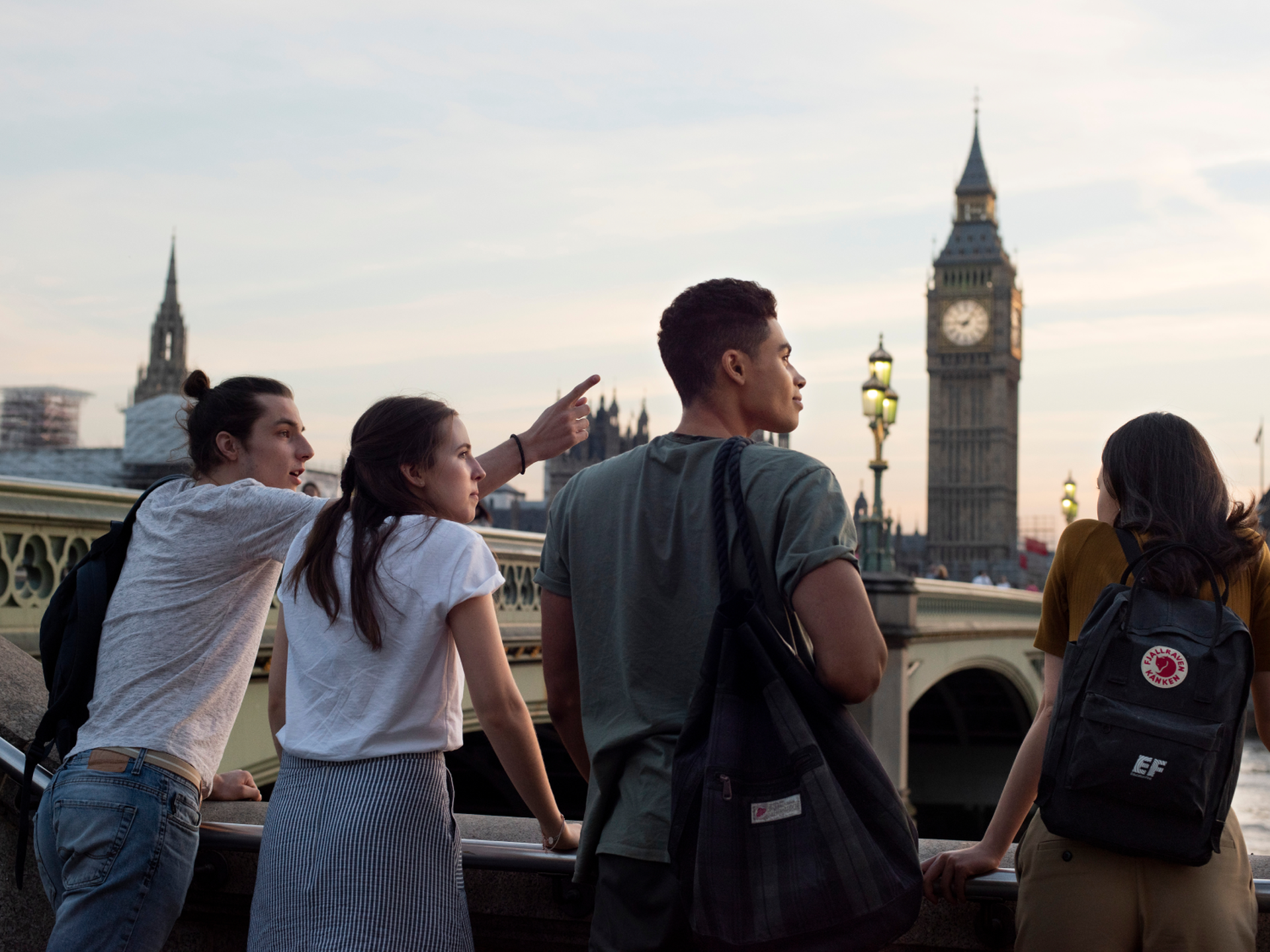 Students Near Big Ben