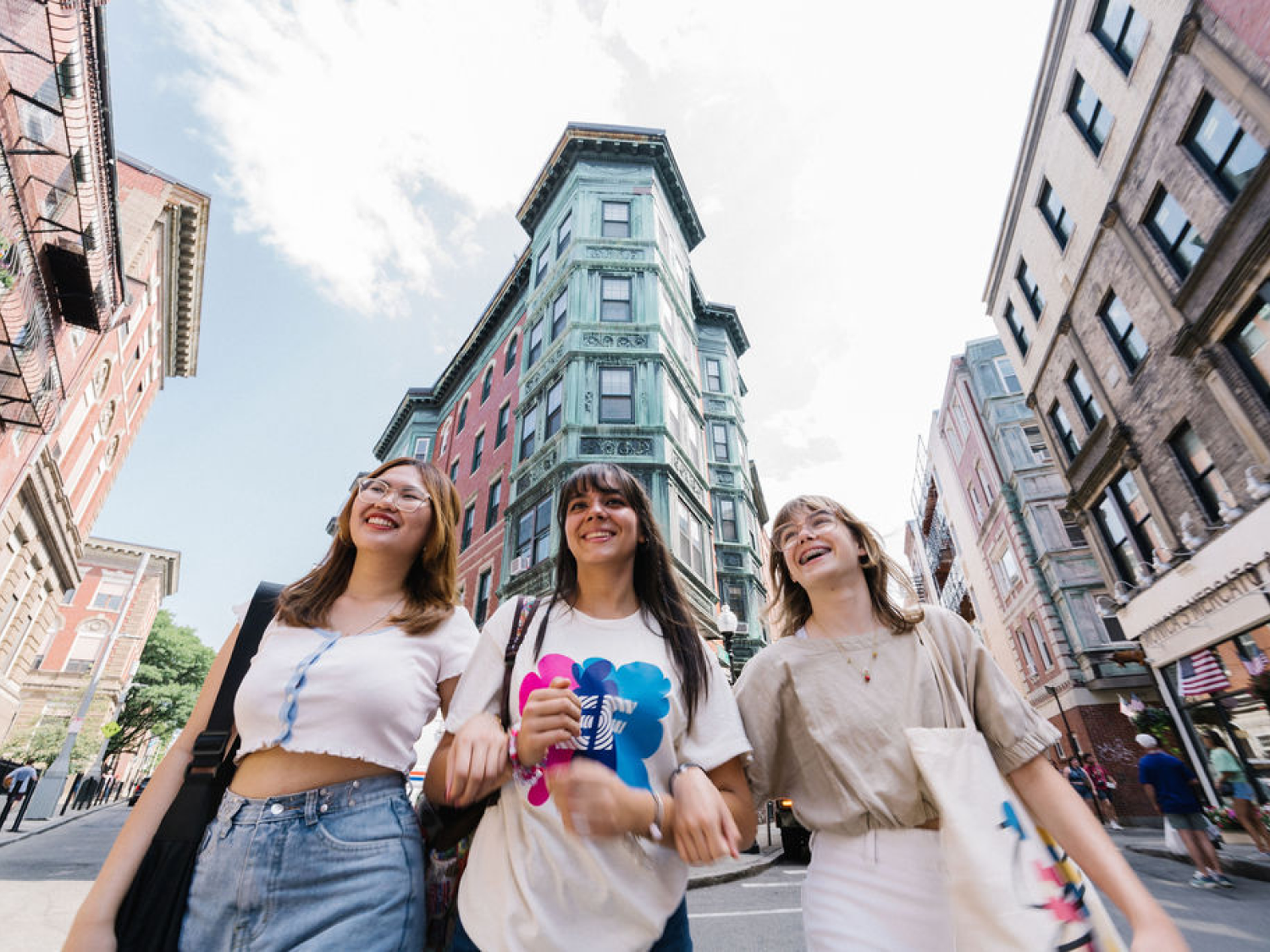 Students Walking In City Walk