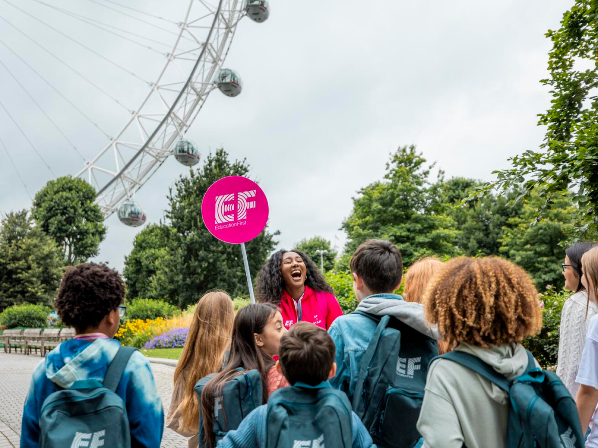 Students Sightseeing With Staff