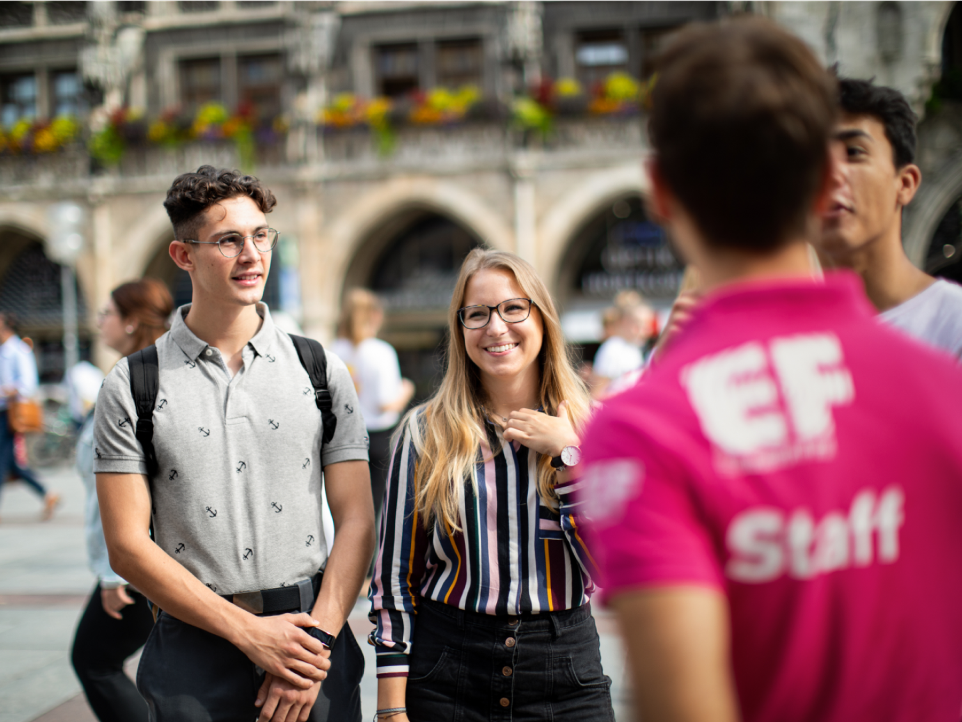 Students Sightseeing With Staff