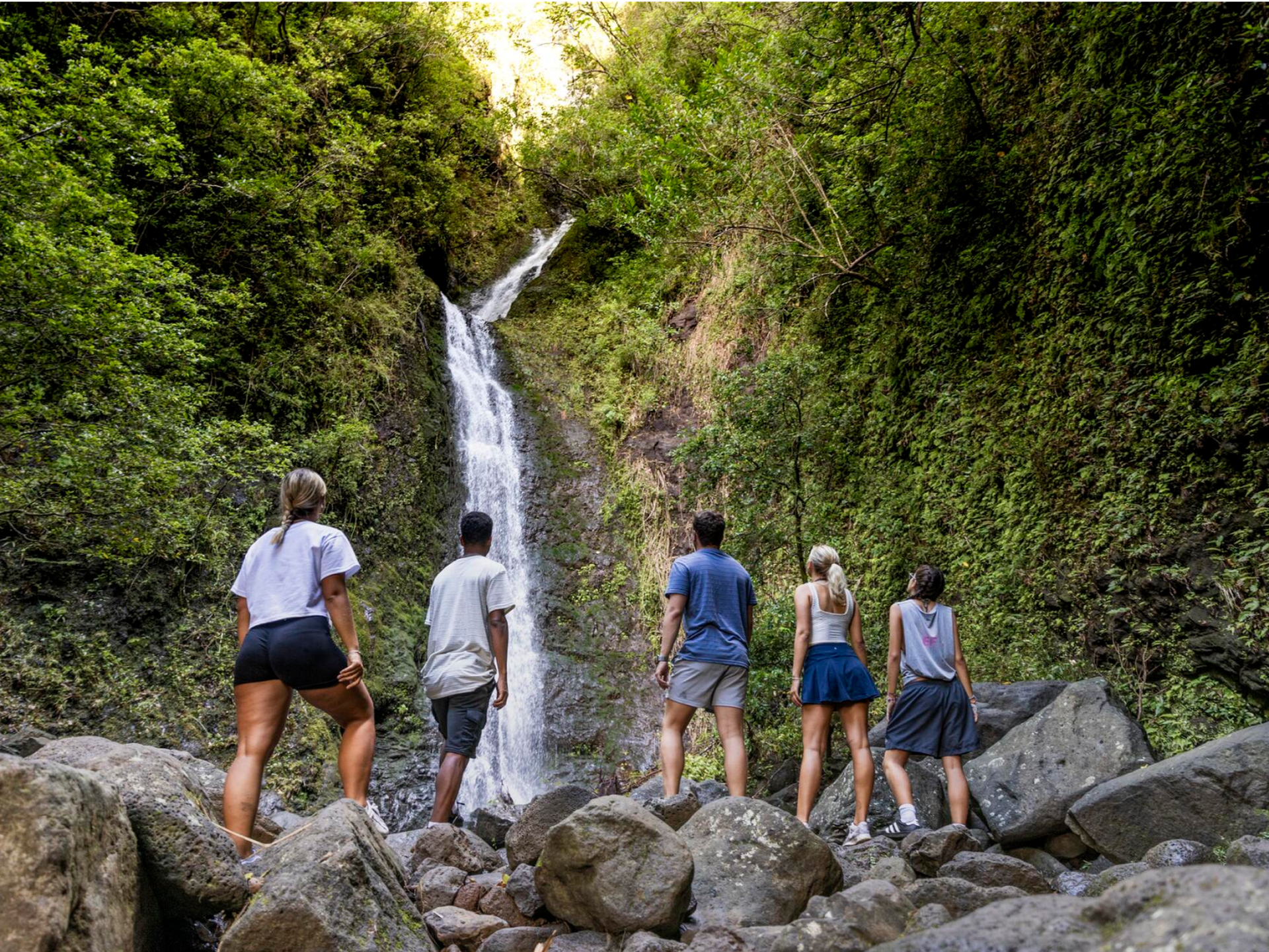 Students Walking On Hanging Bridge