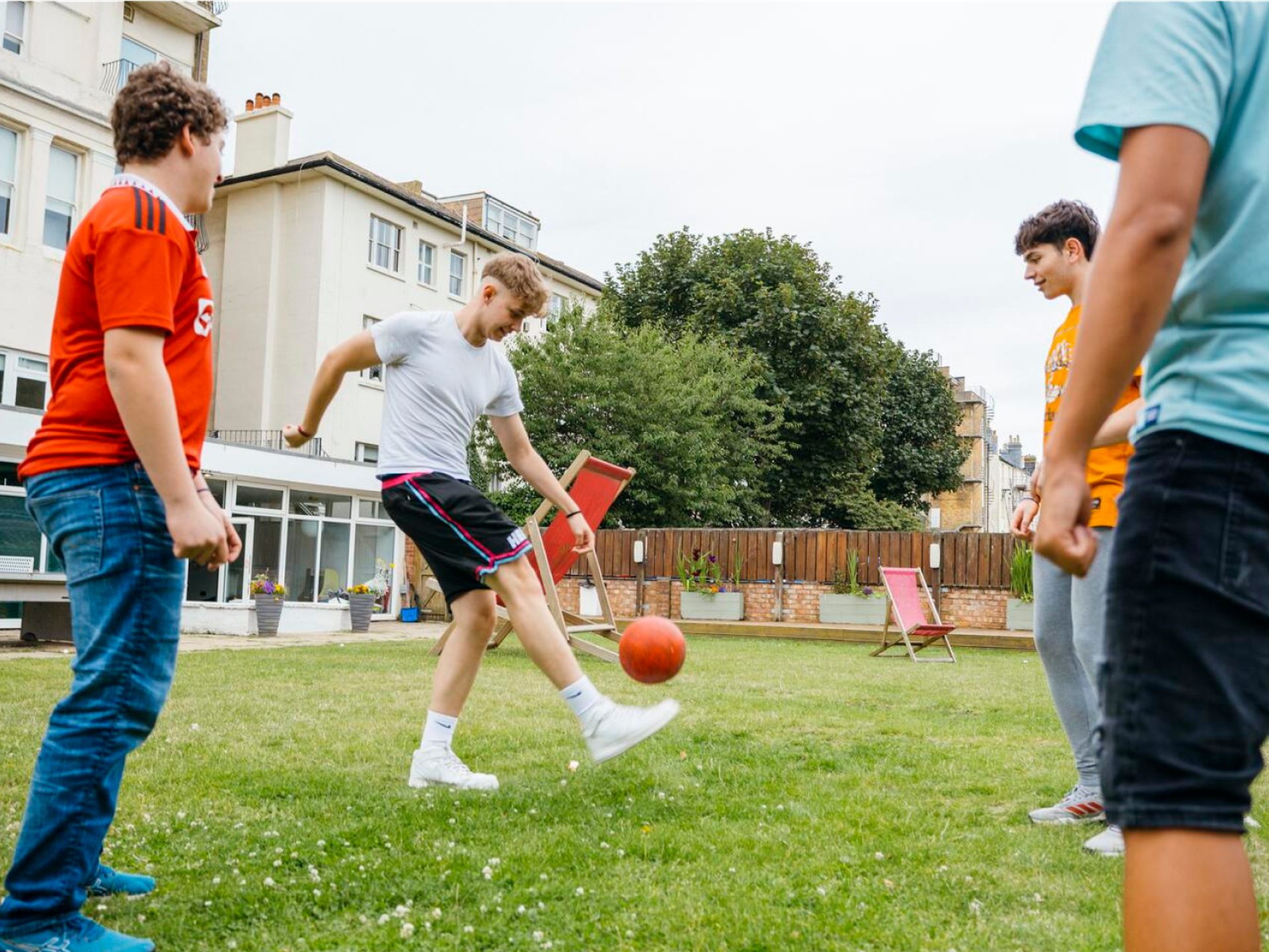 Students Playing Football