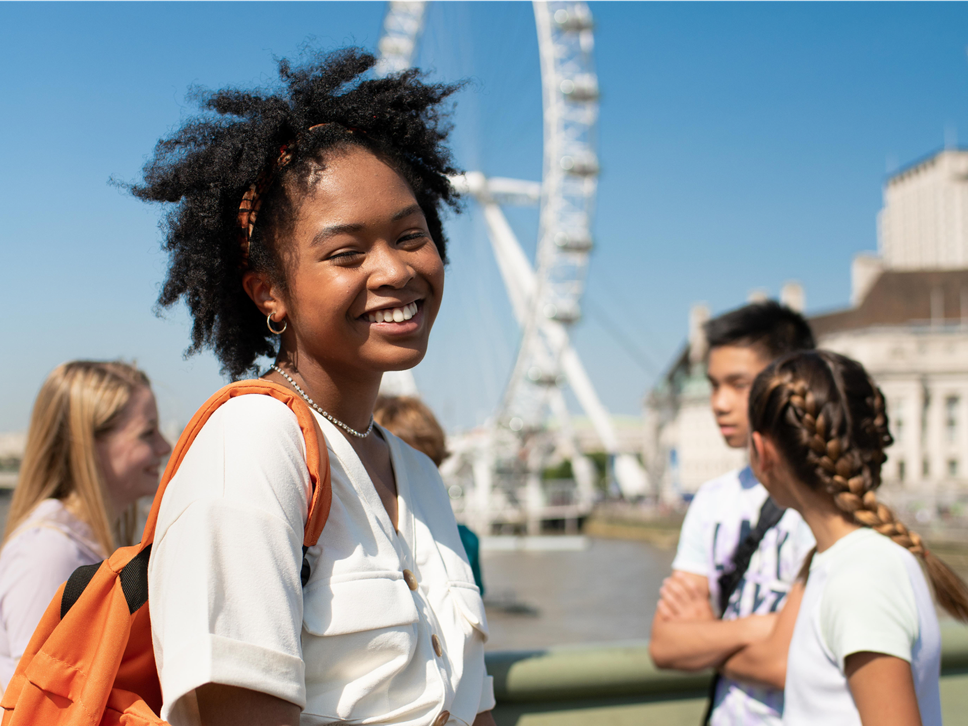 Students Near London Eye