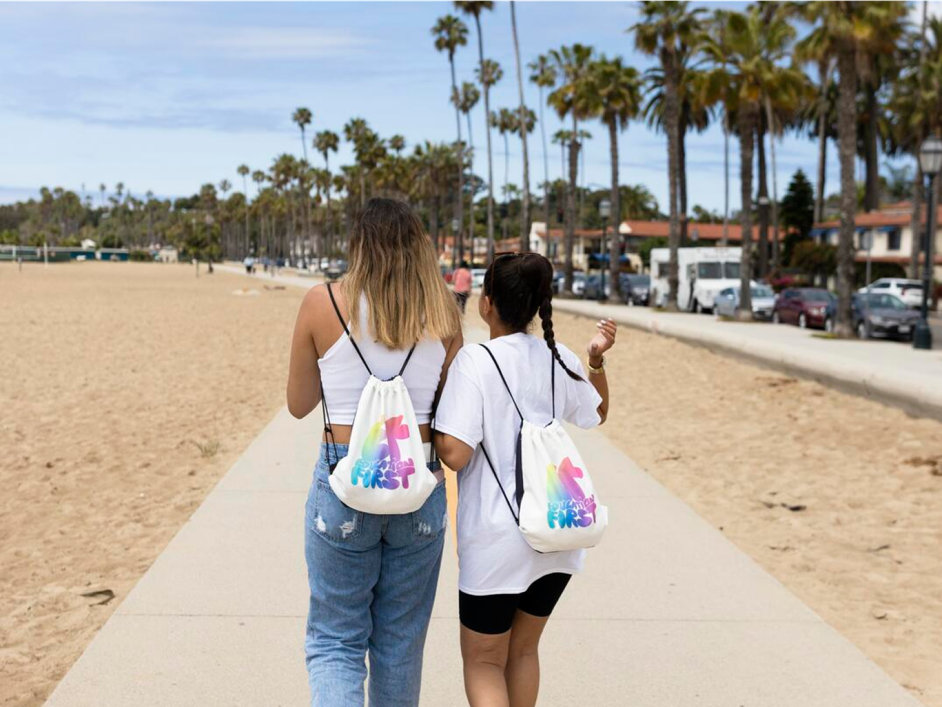 Student Walking Near Beach