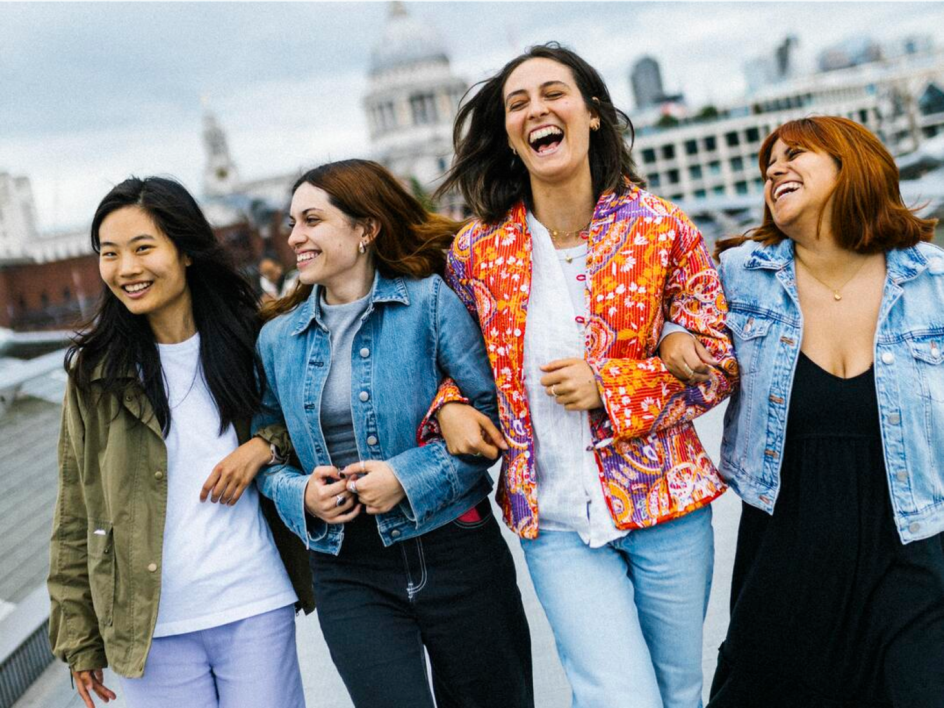 Happy Students Walking