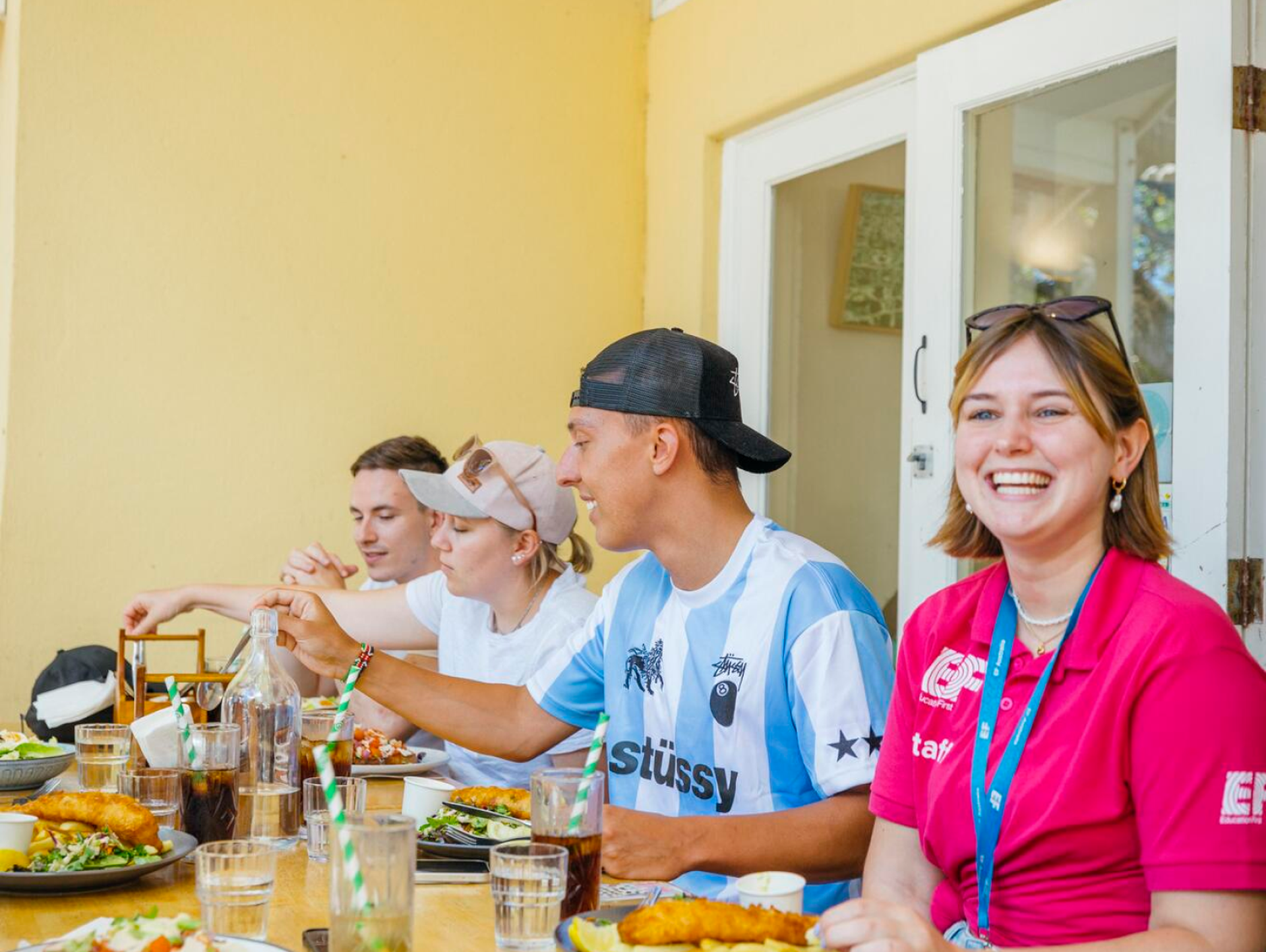 Students Eating Food