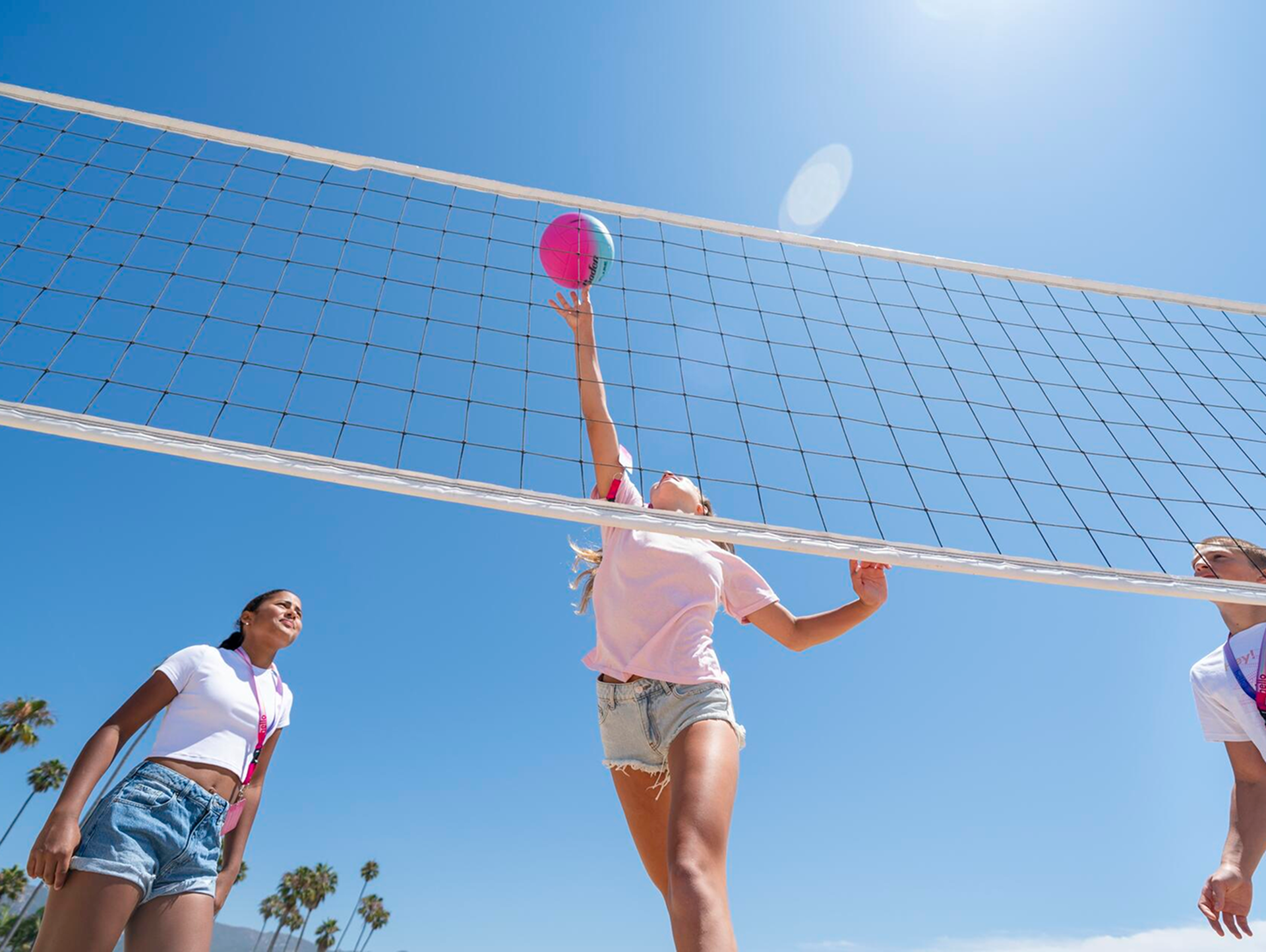 Students Playing Volleyball