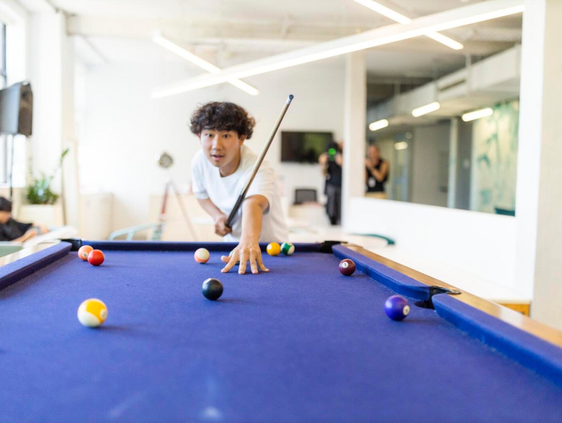 Students Playing Snooker