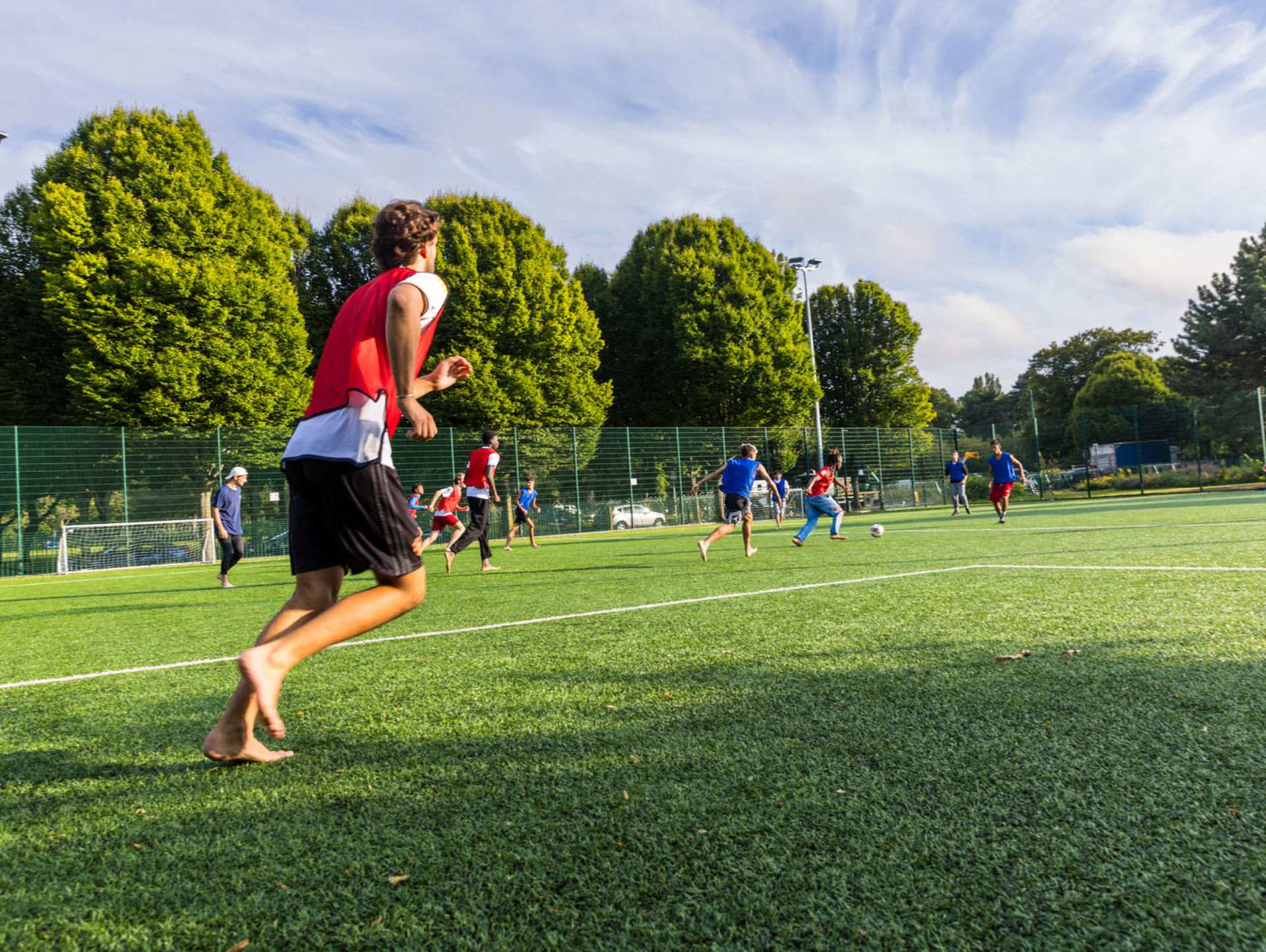 Students Playing Football