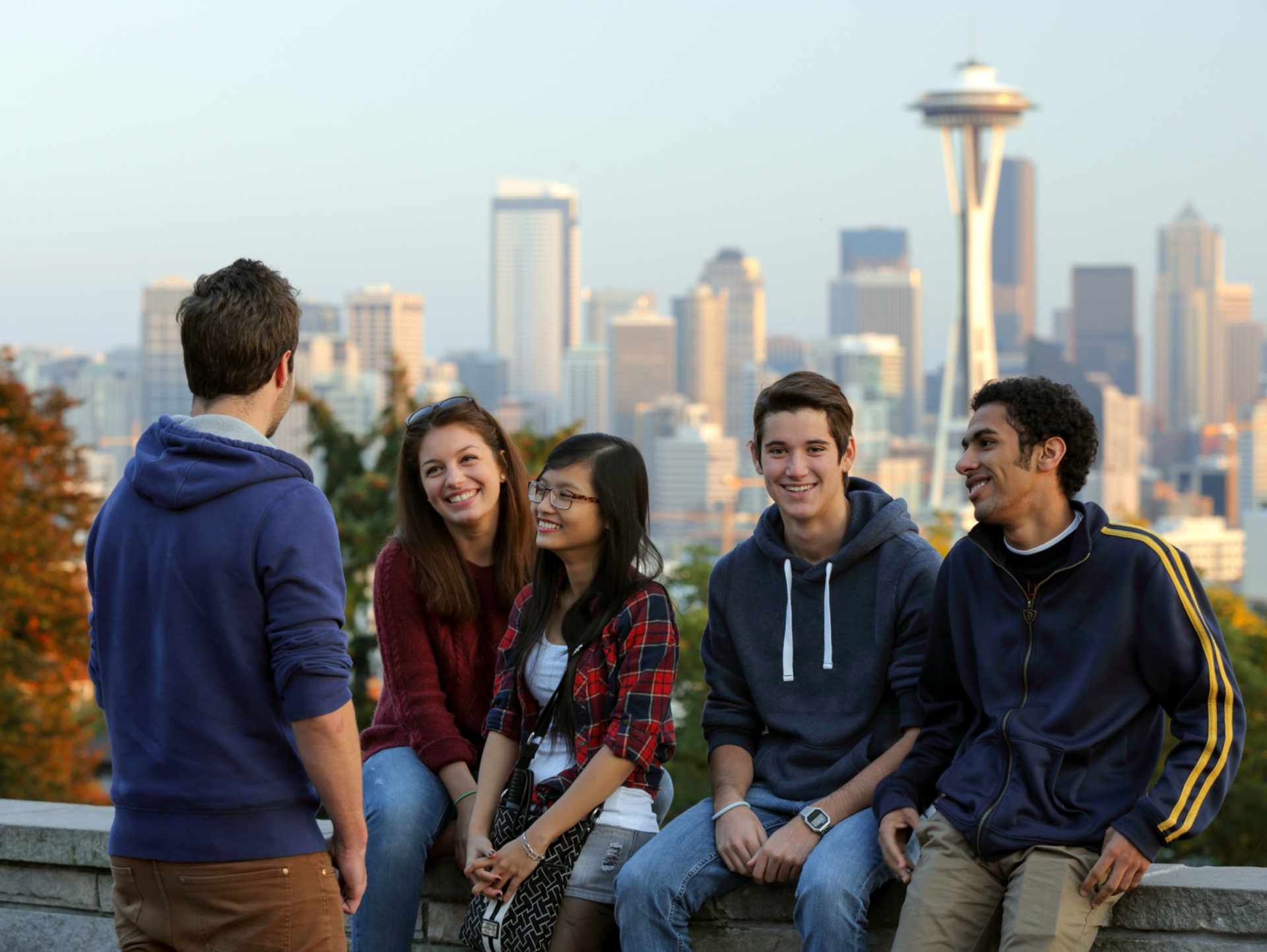 Students And City Background