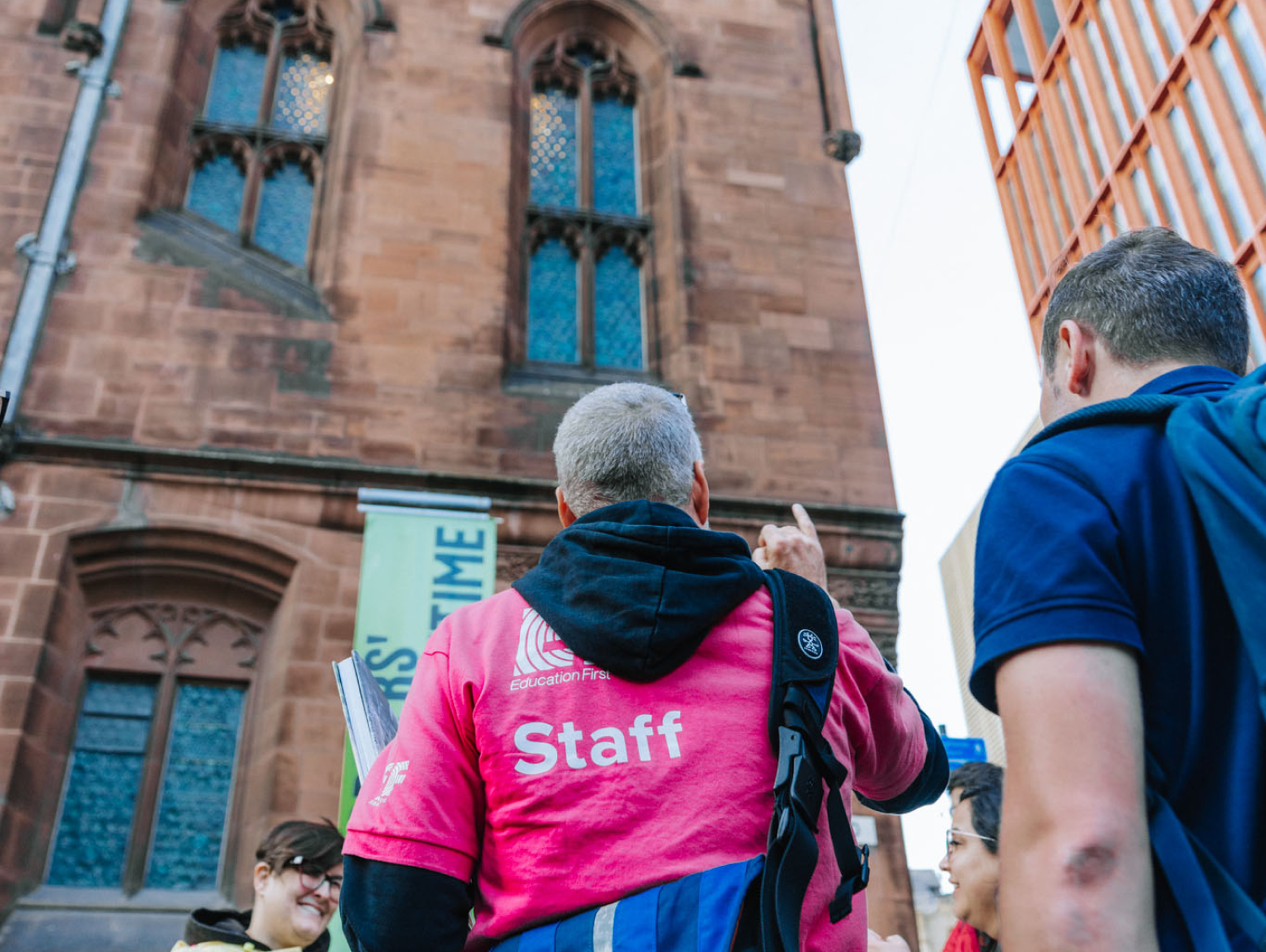 Students Sightseeing With Staff