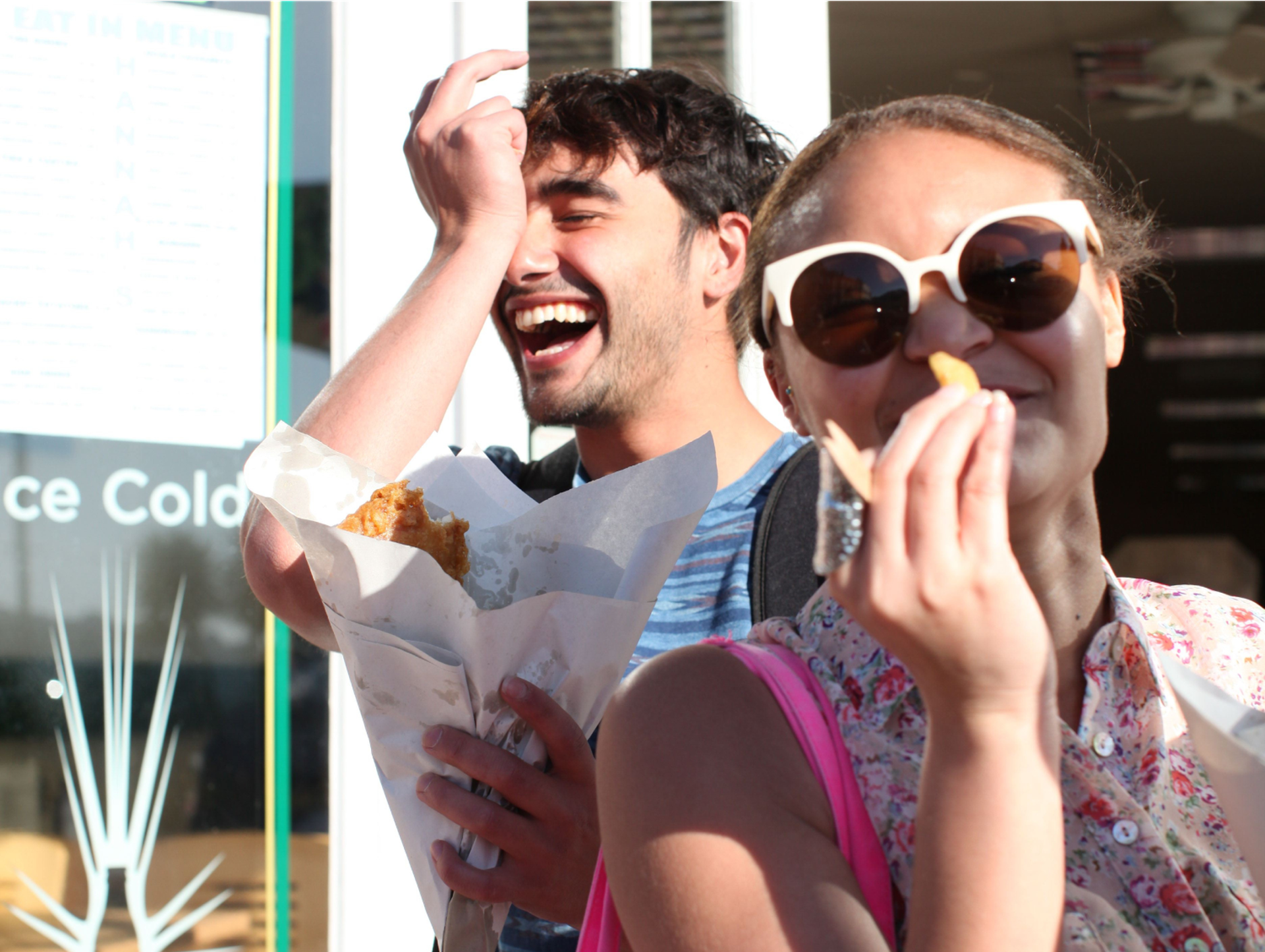 Students Eating Fries