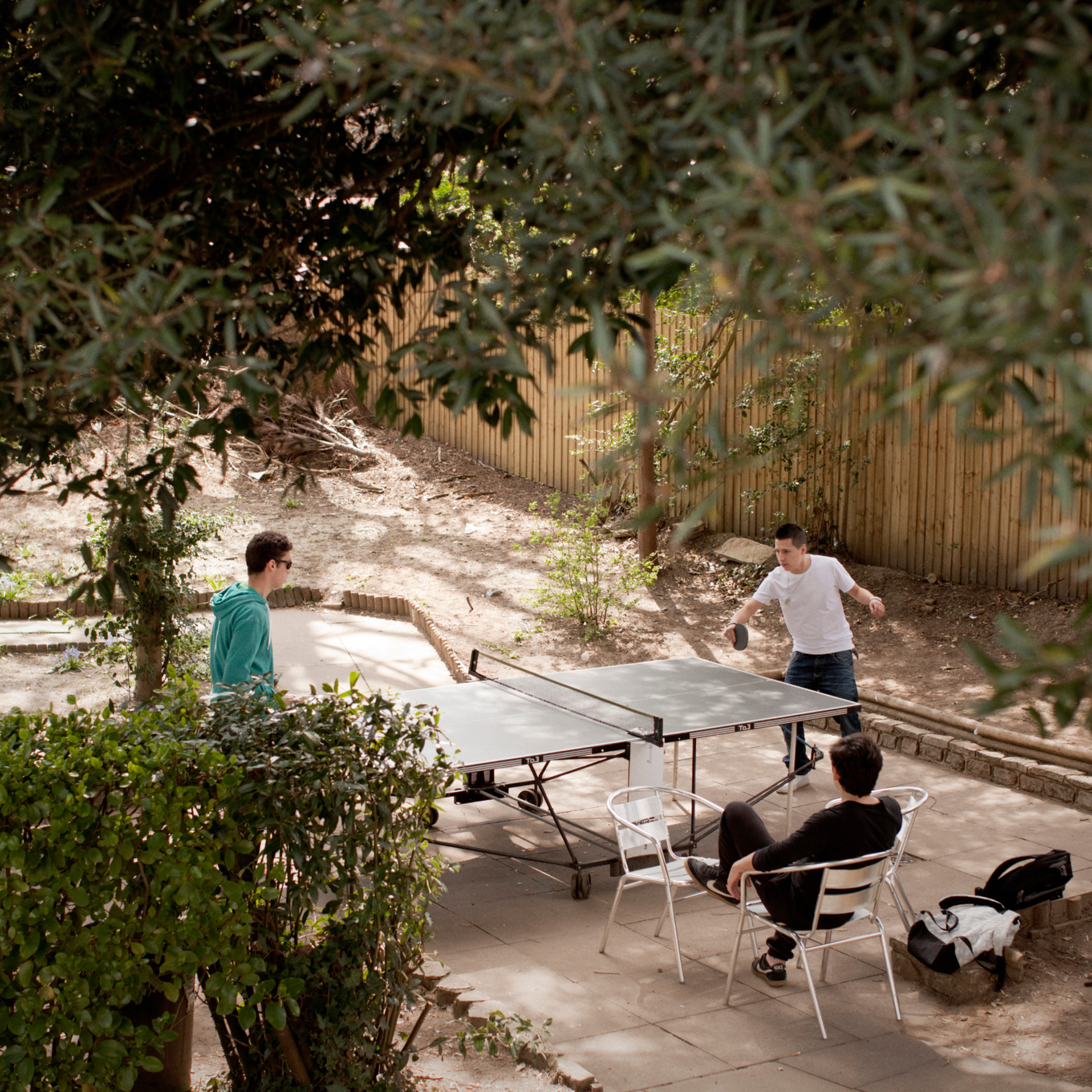 Students Playing Table Tennis