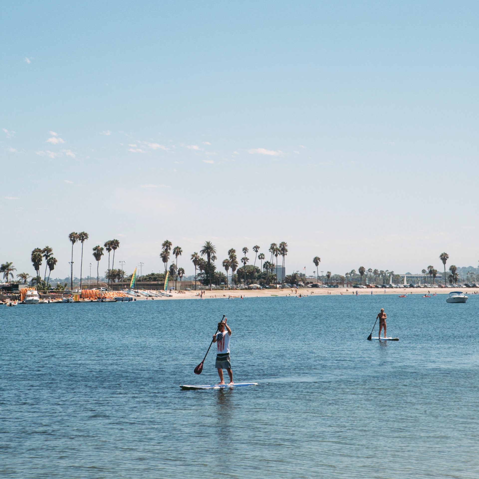 Students Standup Paddle boarding